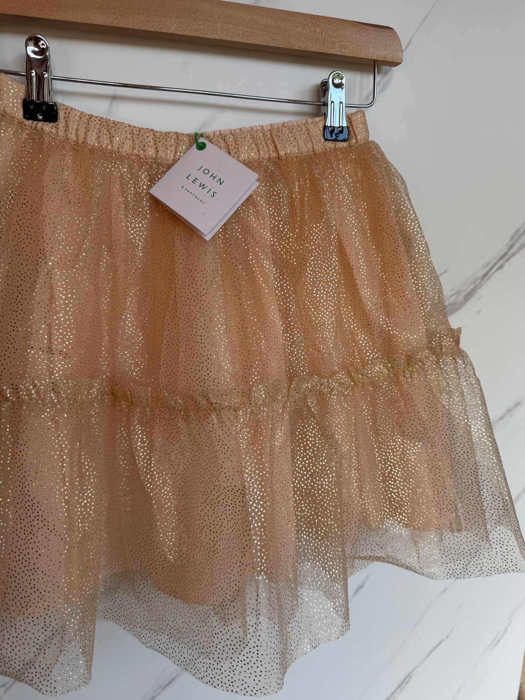 John Lewis Peach & Gold Skirt Age 10 Years