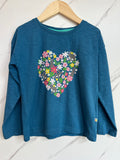 Frugi Floral Heart Long-Sleeved Top Age 6-7 Years