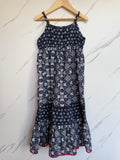 Fatface Navy & White Tiered Summer Dress Age 8-9 Years