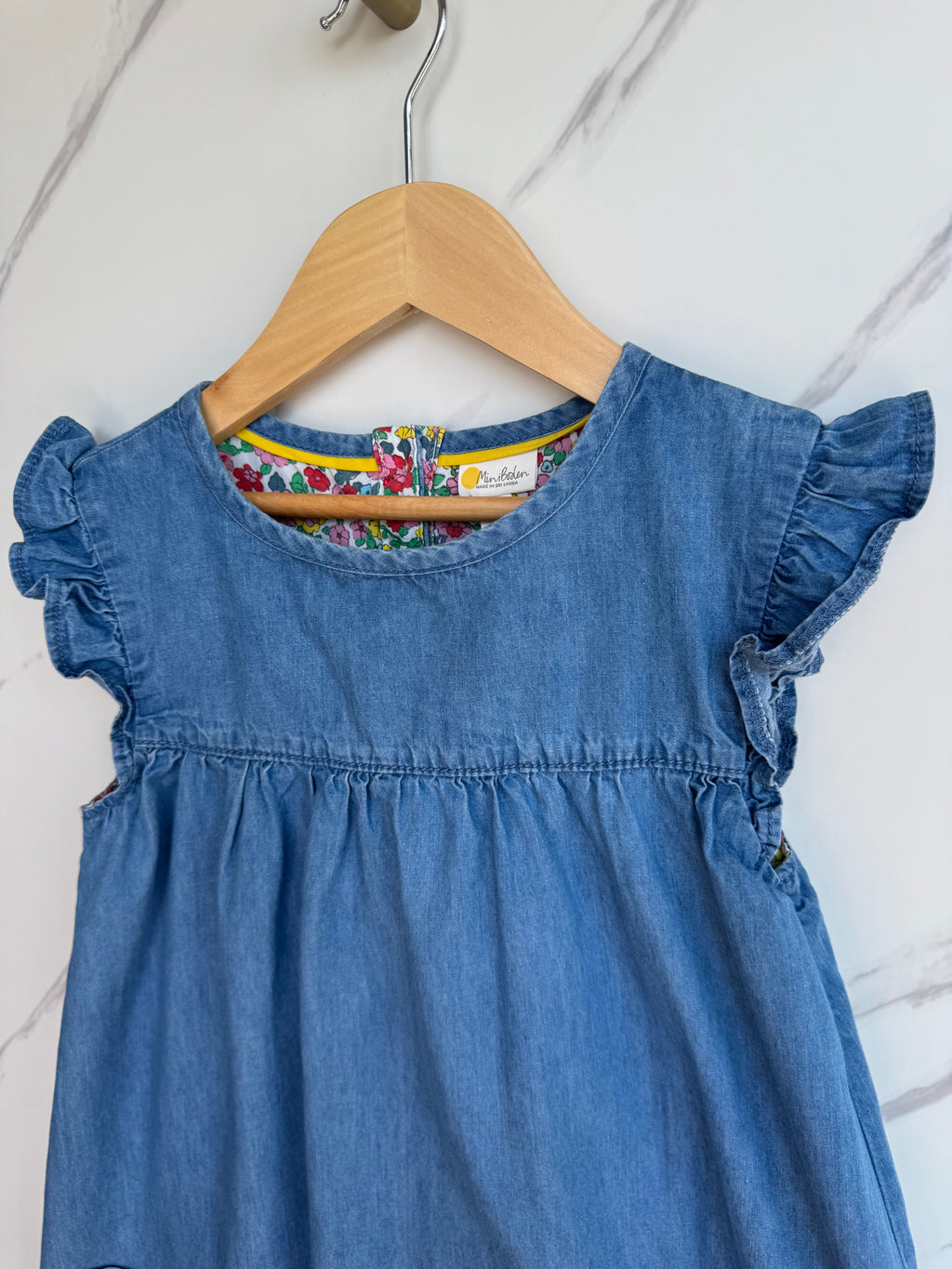 Boden Lightweight Denim Flared Dress Age 7-8 Years