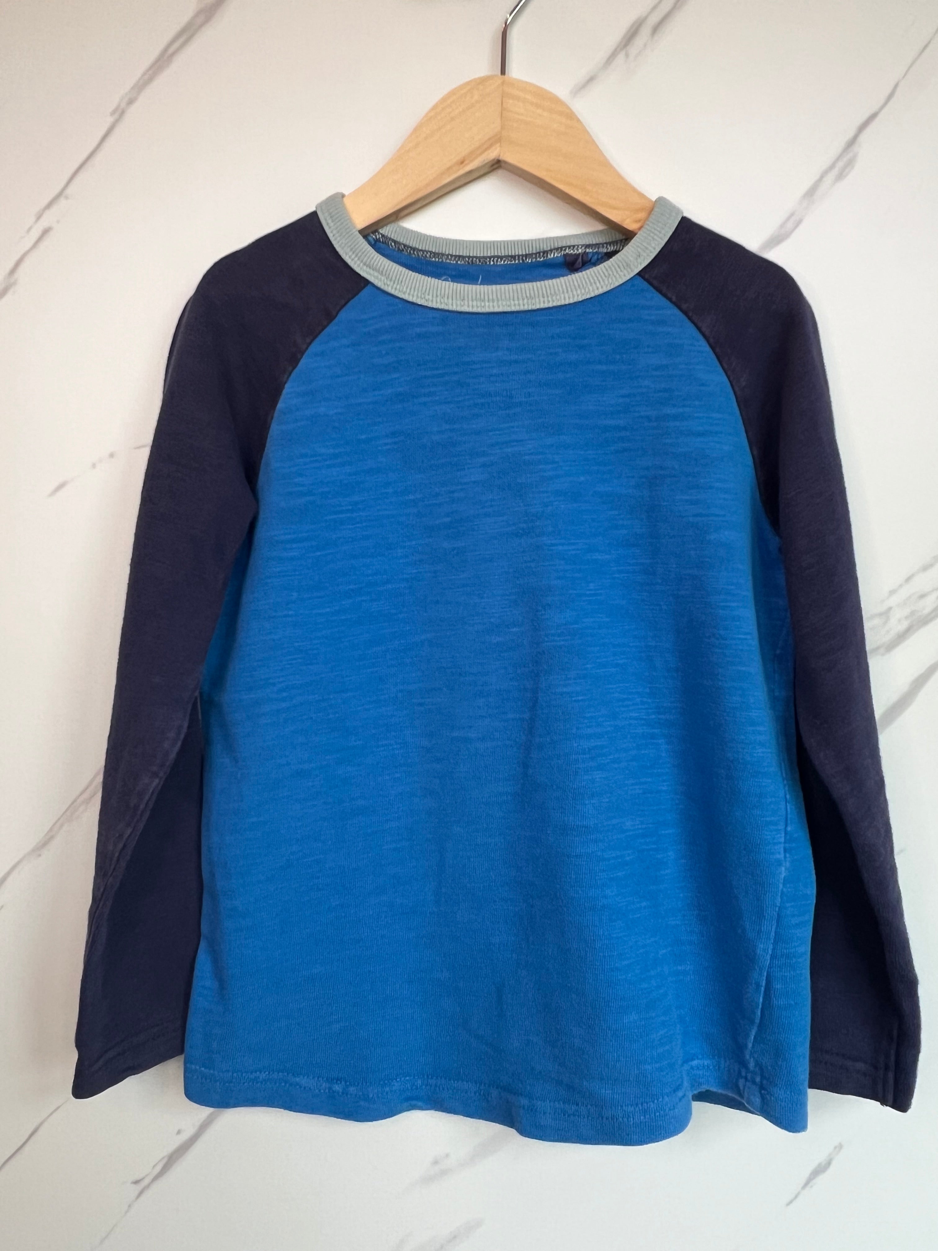 Boden Blue & Navy Long-Sleeved Top Age 5-6 Years