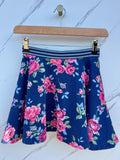 Boden Navy Skirt with Rose Design Age 9-10 years