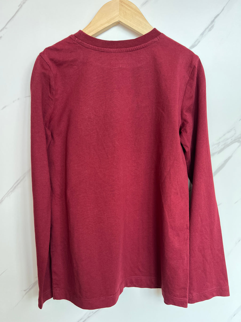 Lands End Dark Red Dinosaur Long-Sleeved Top Age 8 Years