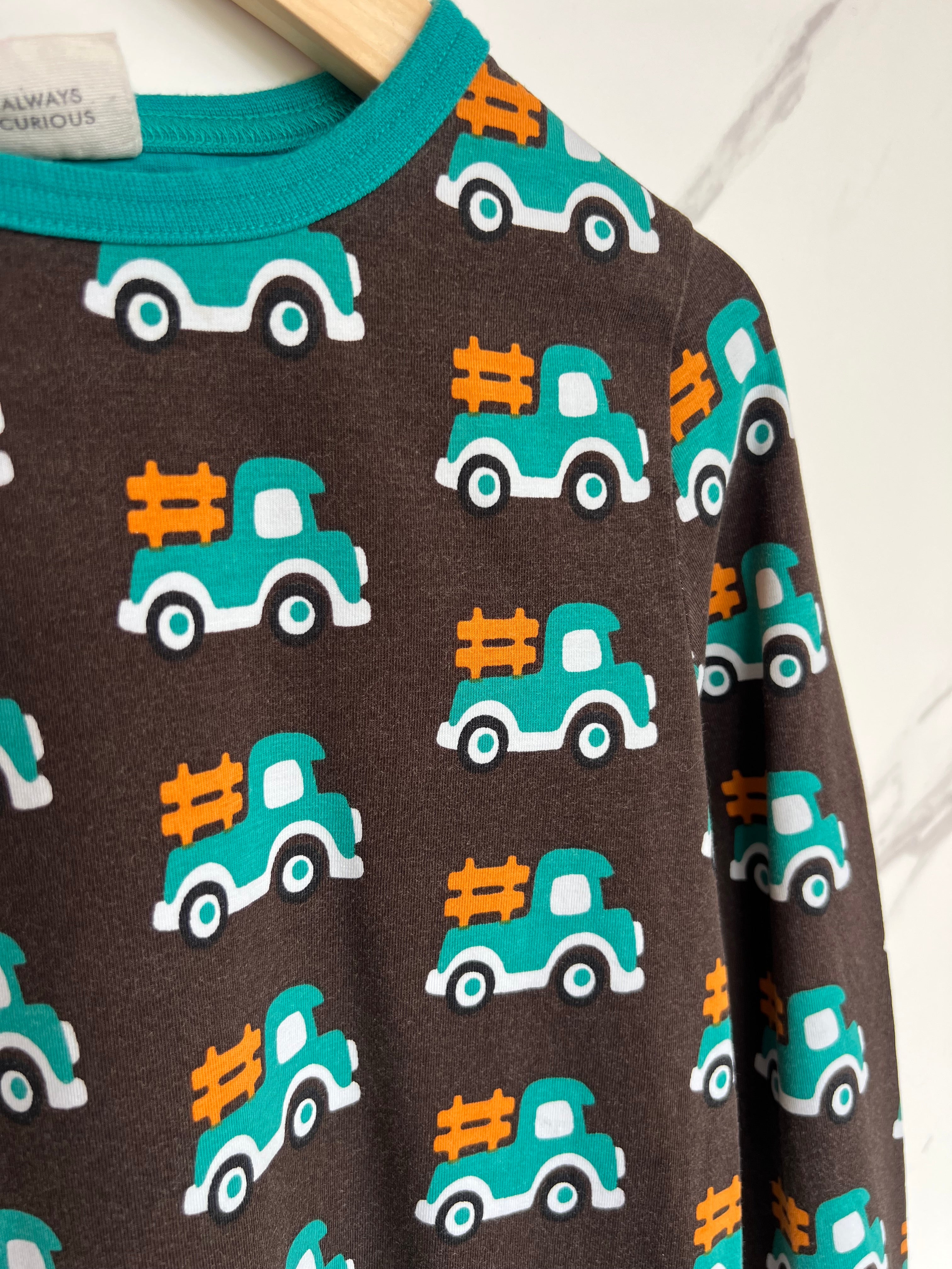 Maxomorra Lorries Long Sleeved Top Age 5-6 Years