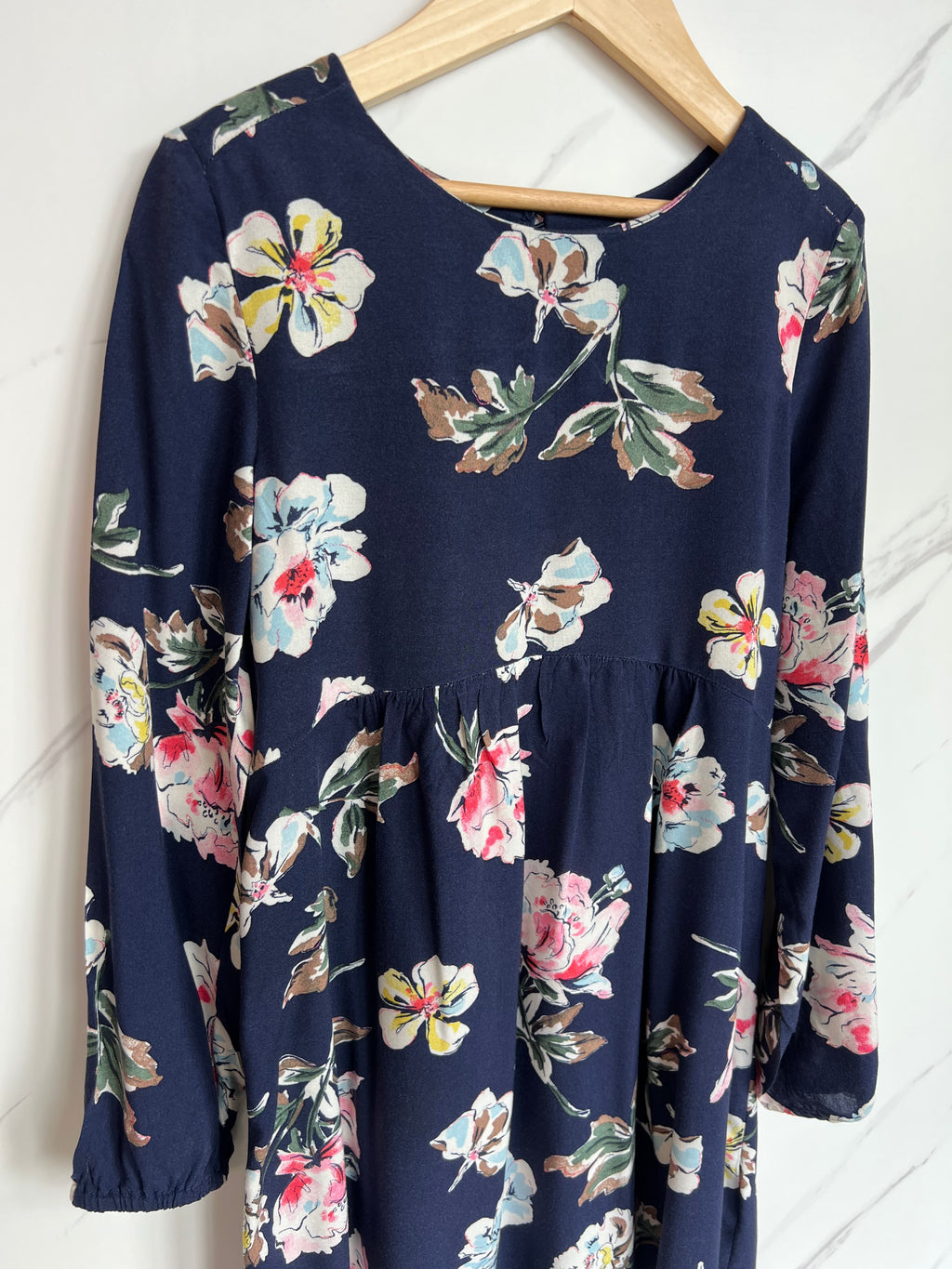 Joules Navy Roses Dress Age 7-8 Years