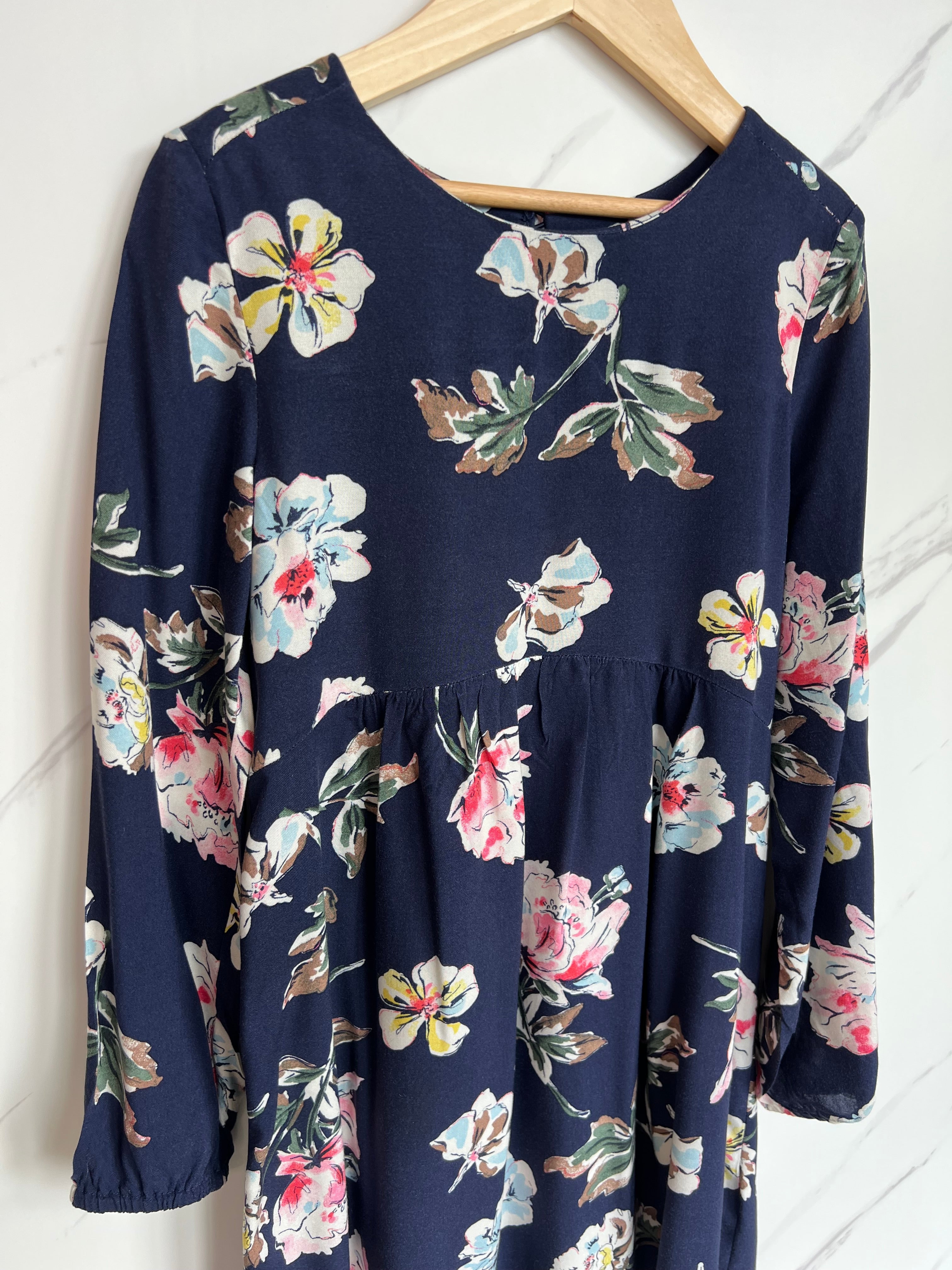 Joules Navy Roses Dress Age 7-8 Years