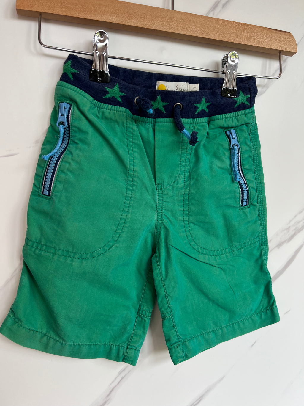 Boden Green Zip Pocket Shorts Age 4 Years