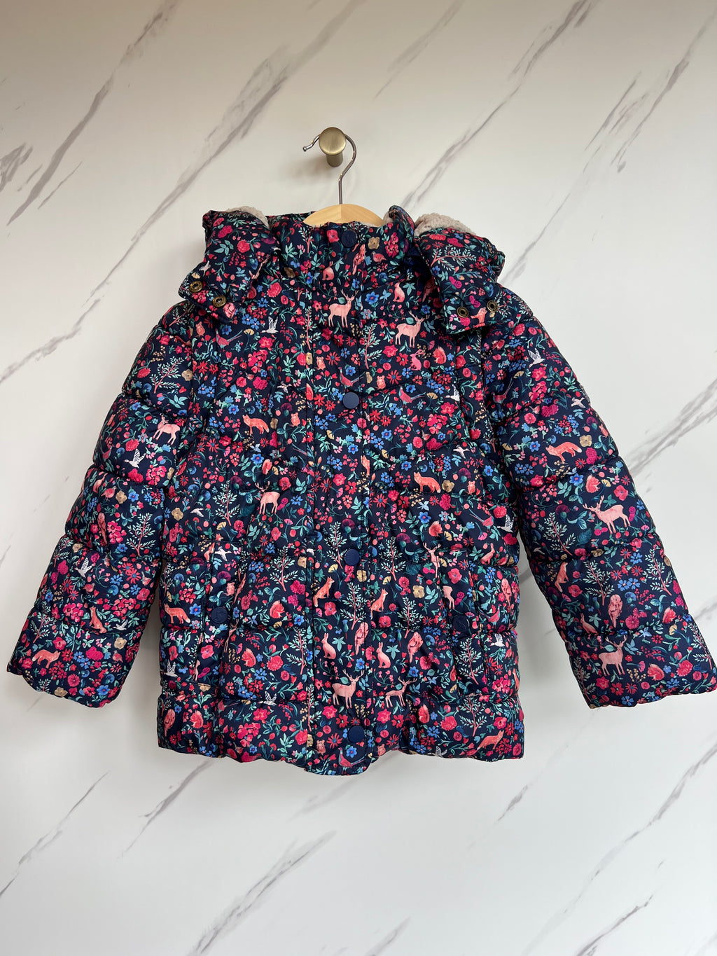 Joules Navy Woodland Coat Age 4 Years