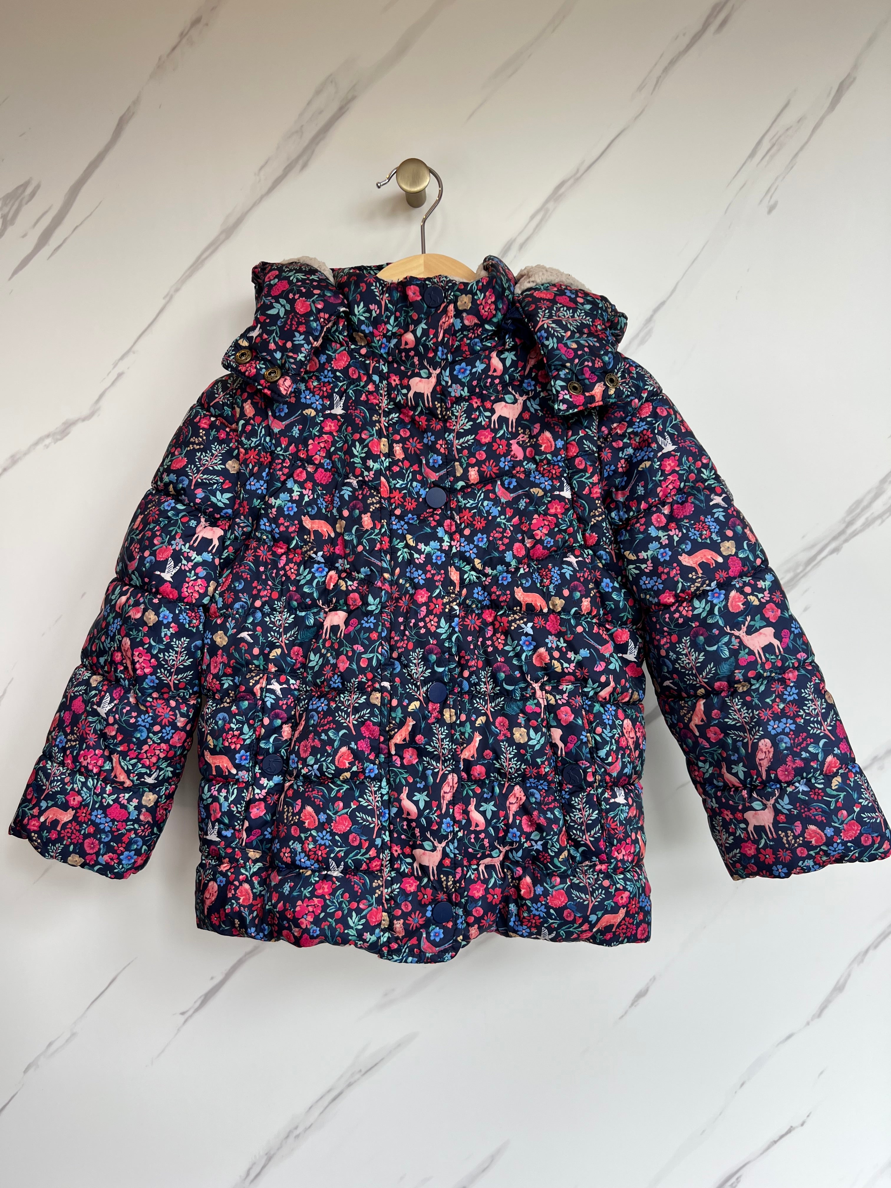 Joules Navy Woodland Coat Age 4 Years