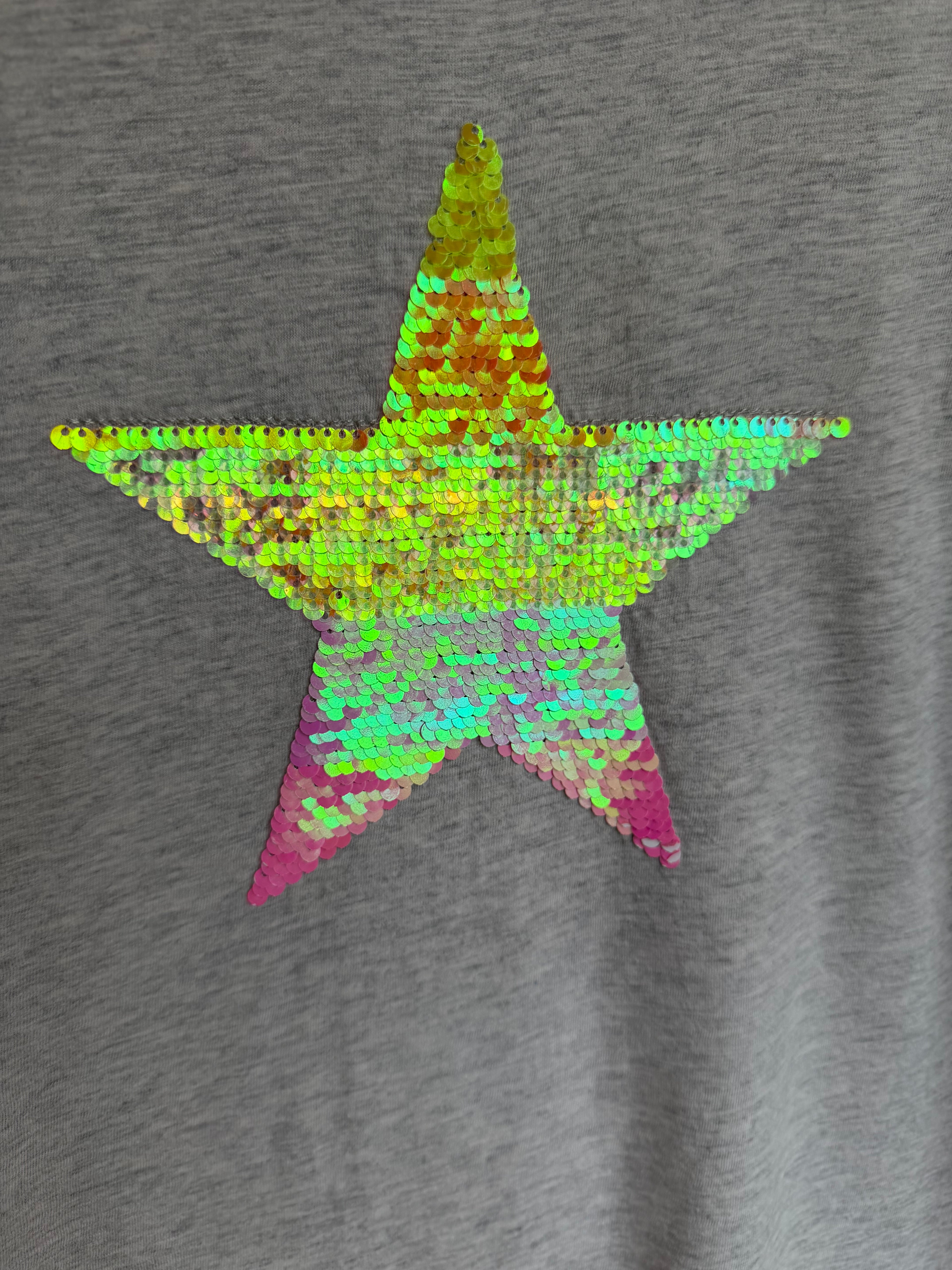 Boden Grey Star Sequin T-Shirt Age 13-14 Years