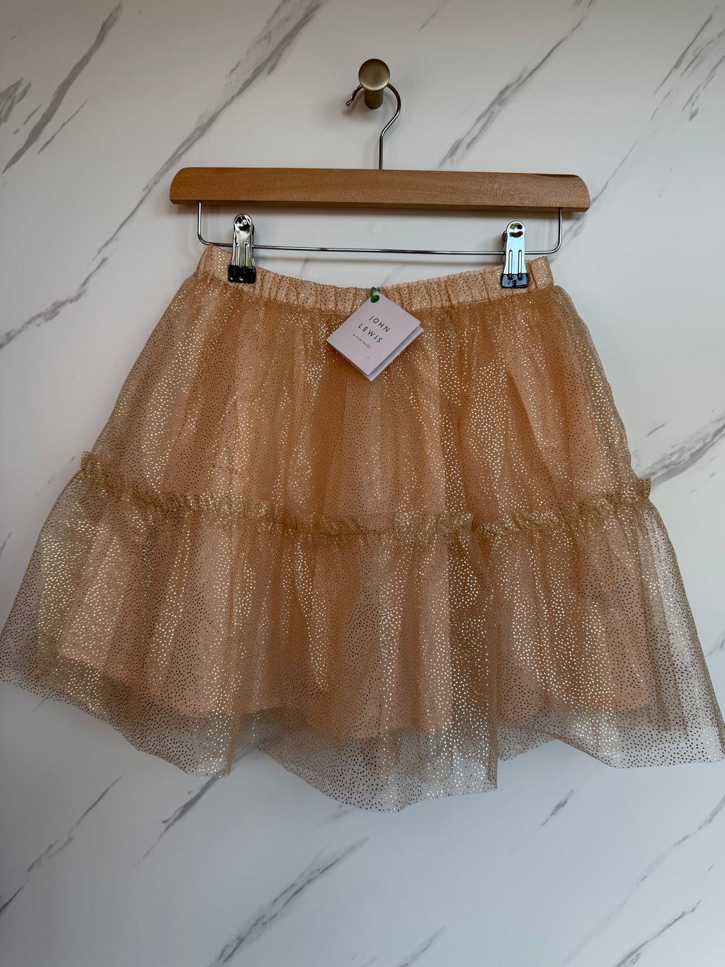 John Lewis Peach & Gold Skirt Age 10 Years