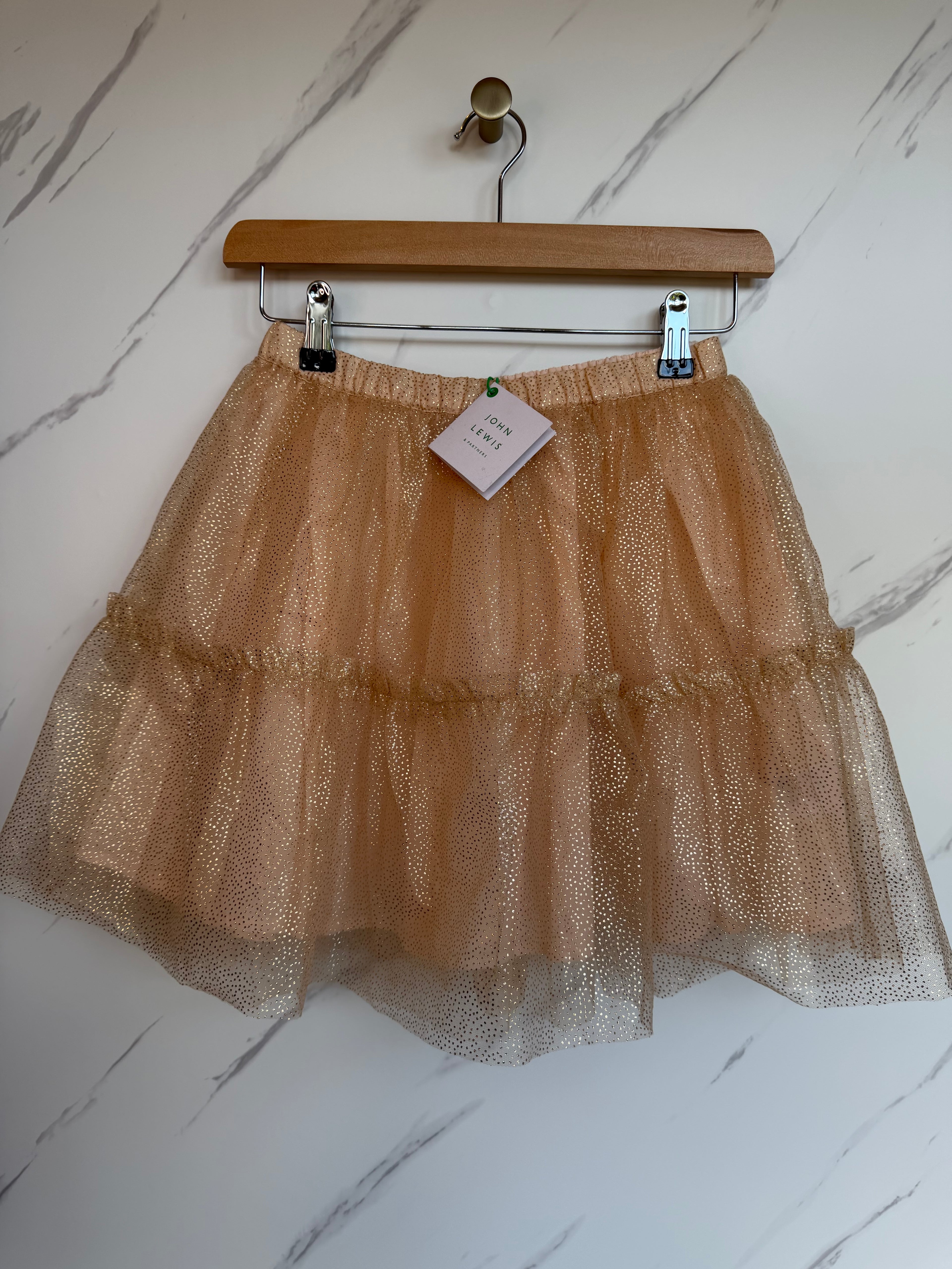 John Lewis Peach & Gold Skirt Age 10 Years