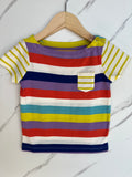 Boden Rainbow Striped T-Shirt Age 2-3 Years