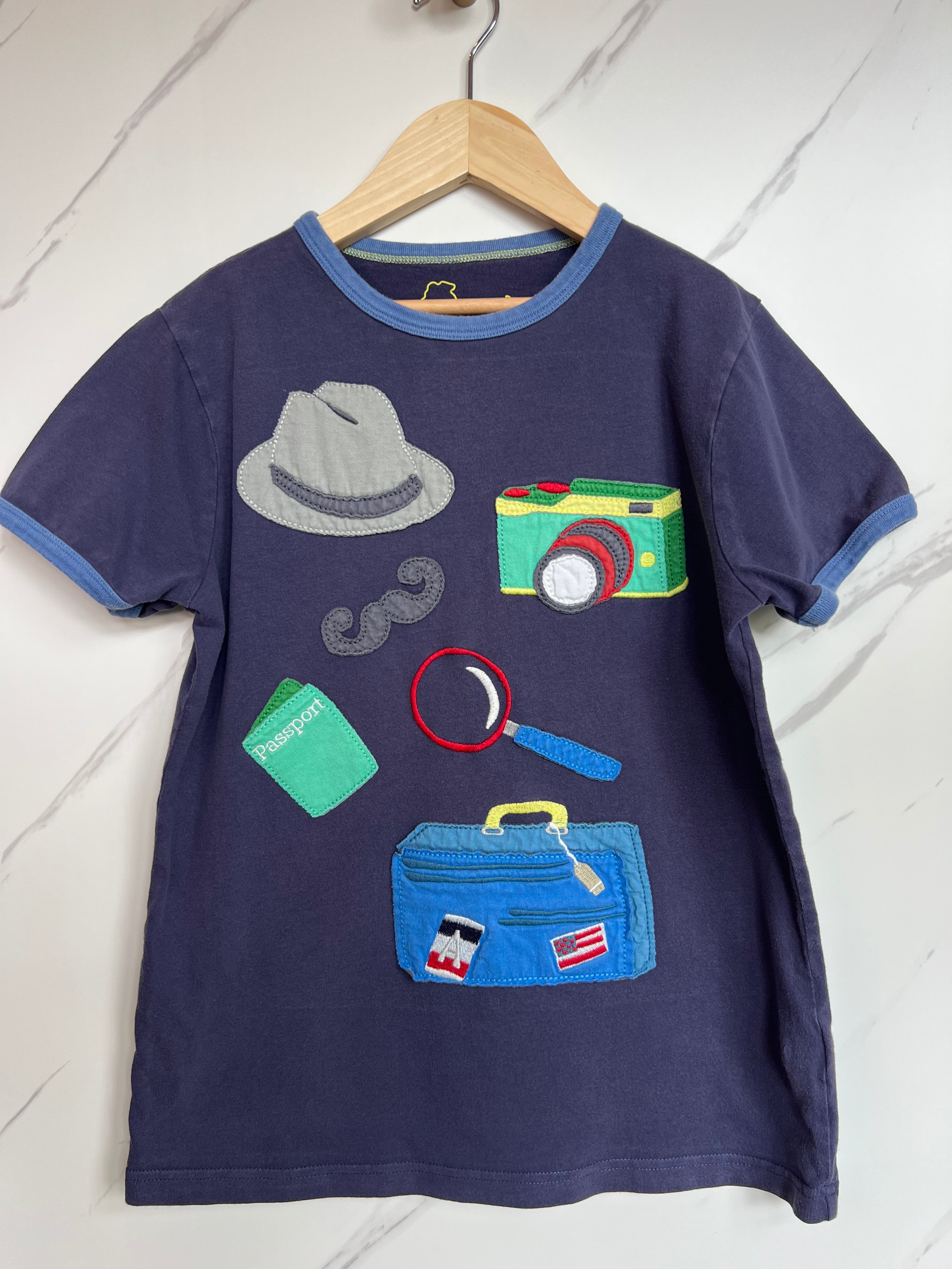 Boden Navy Explorers Design T-Shirt Age 9-10 Years