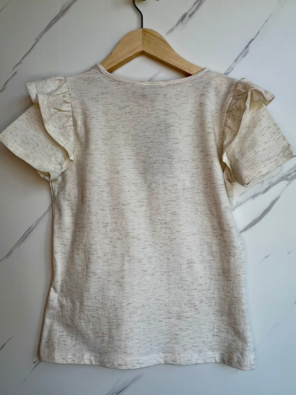 Monsoon Cream T-Shirt with Sequinned Unicorns Age 11-12 Years