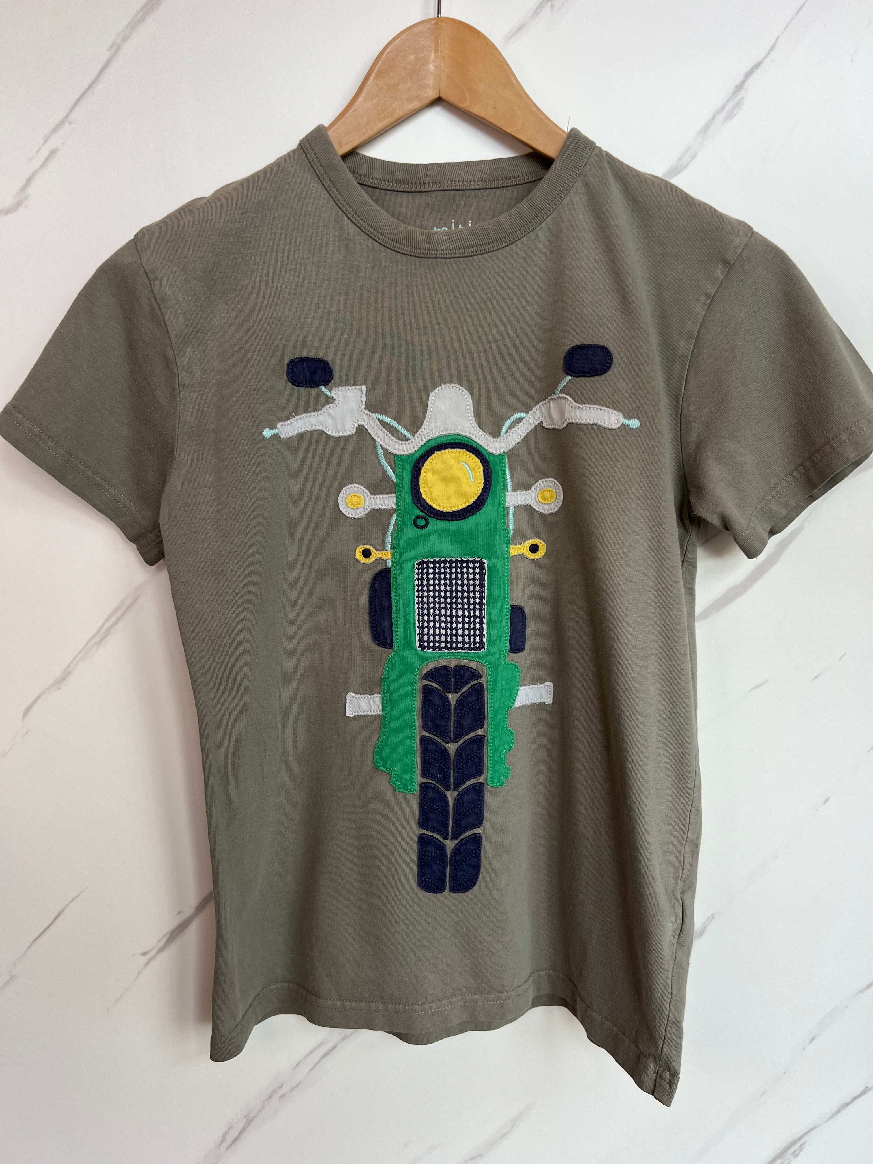 Boden Grey-Green Motorbike T-Shirt Age 9-10 Years