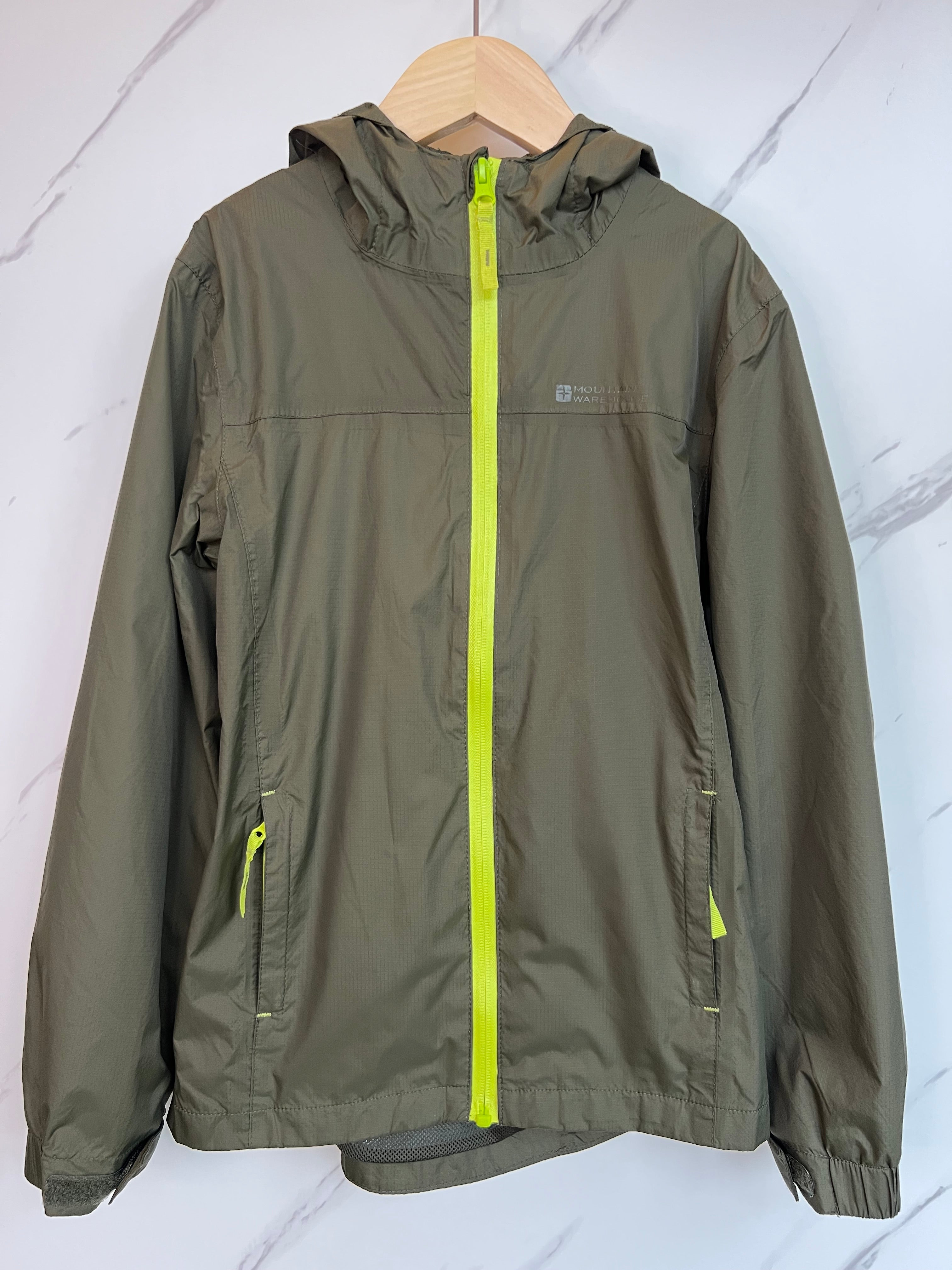 Mountain Warehouse Green Rain Jacket Age 9-10 Years