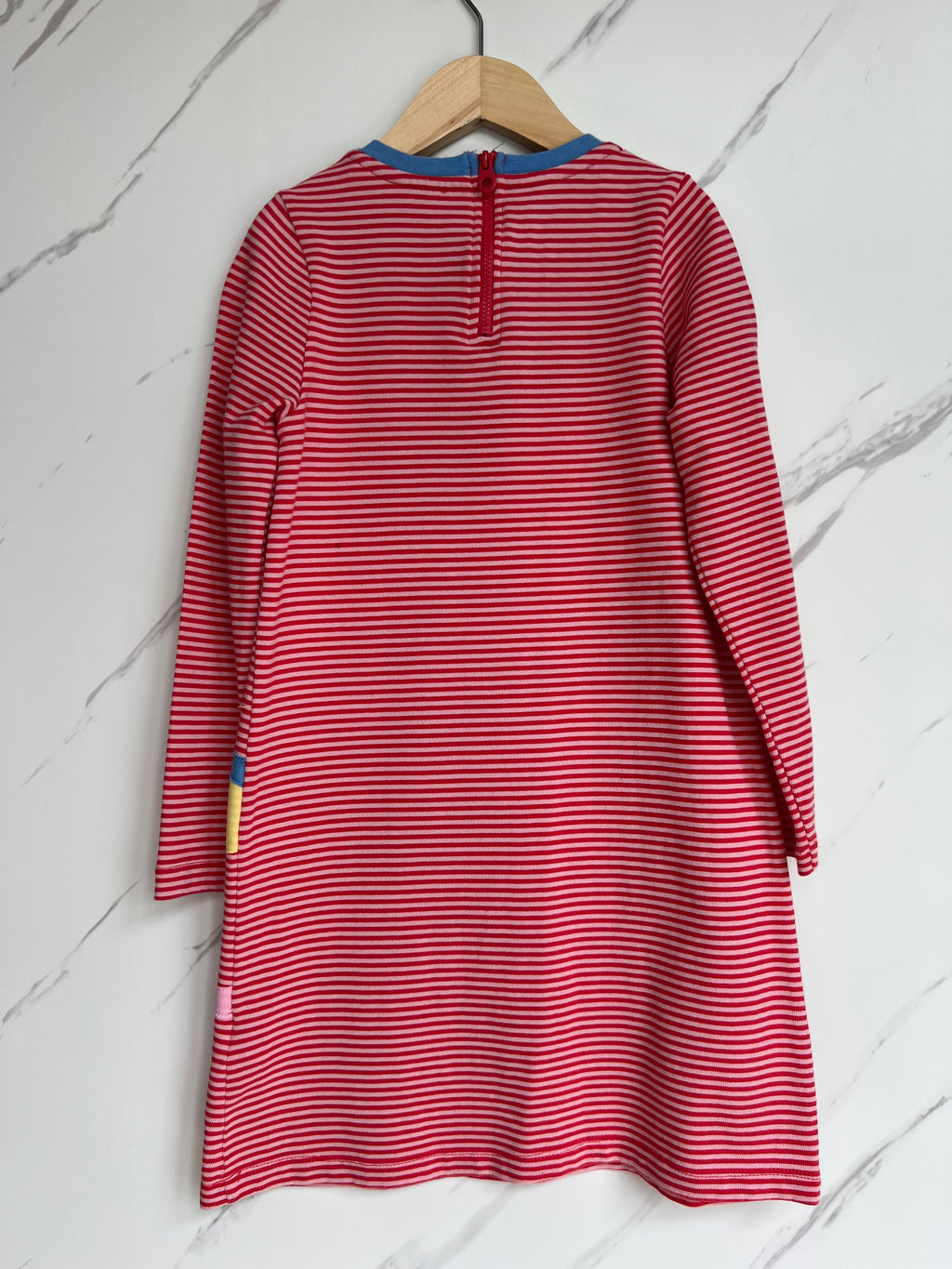 Joules Red & Pink Striped Horses Dress Age 8 Years