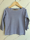 Mini Boden Navy & White Striped Long-Sleeved Top Age 5-6 Years