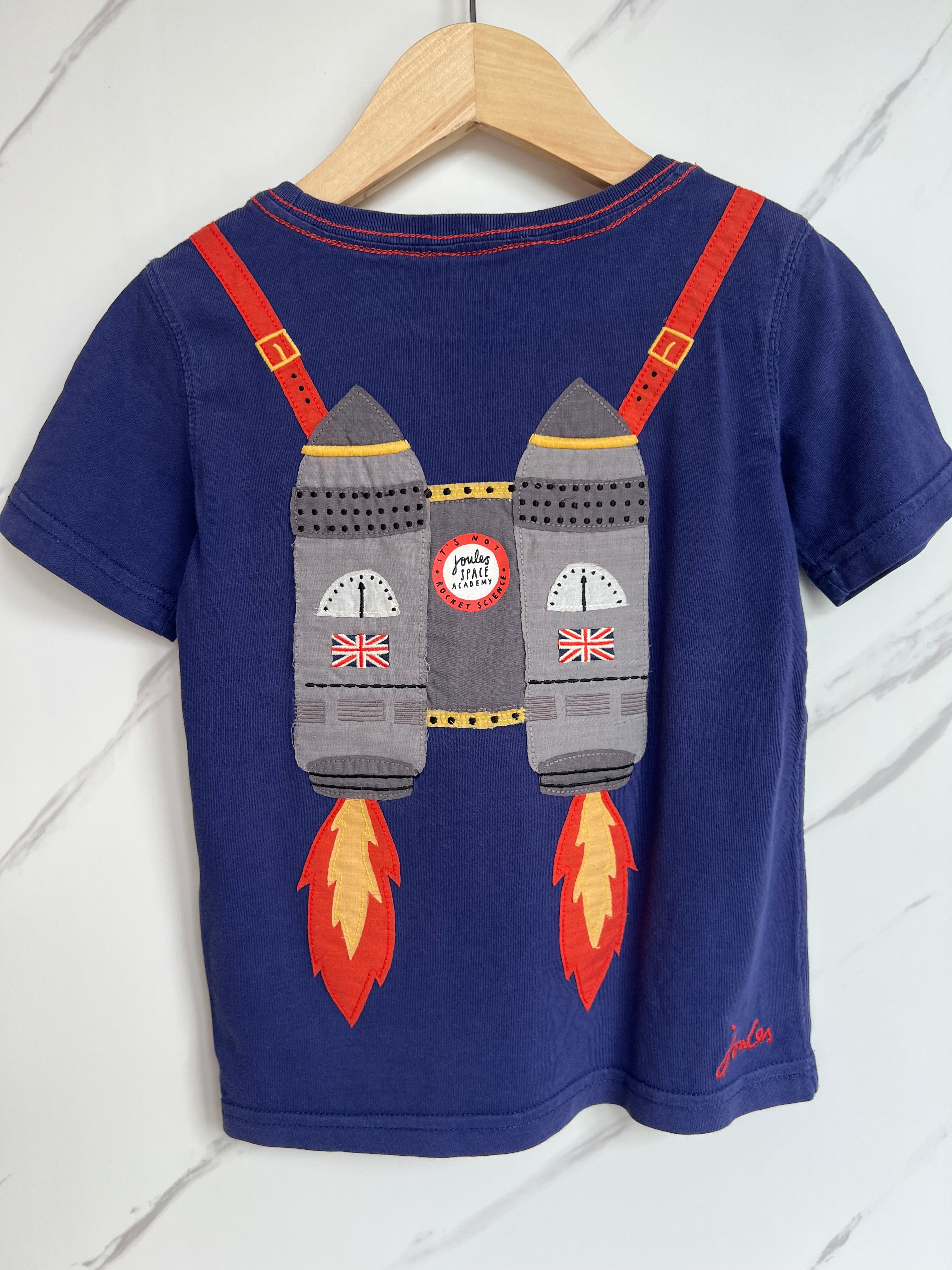 Joules Navy Rocket Booster T-Shirt Age 3-4 Years
