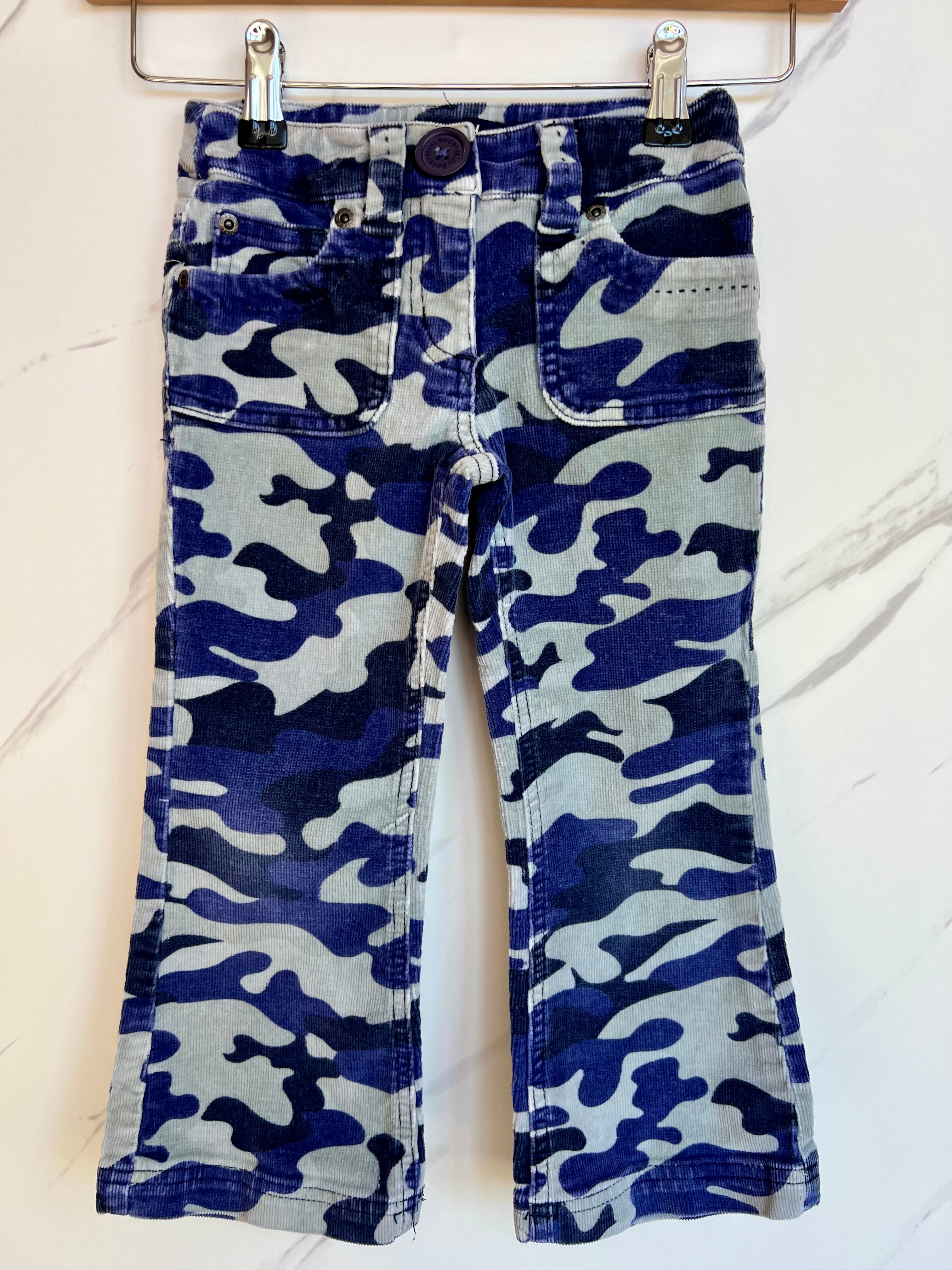 Boden Blue Camouflage Cords Age 3-4 Years