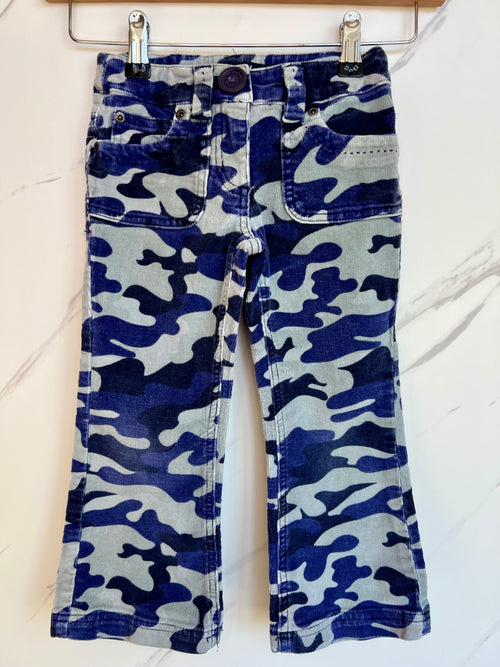 Boden Blue Camouflage Cords Age 3-4 Years