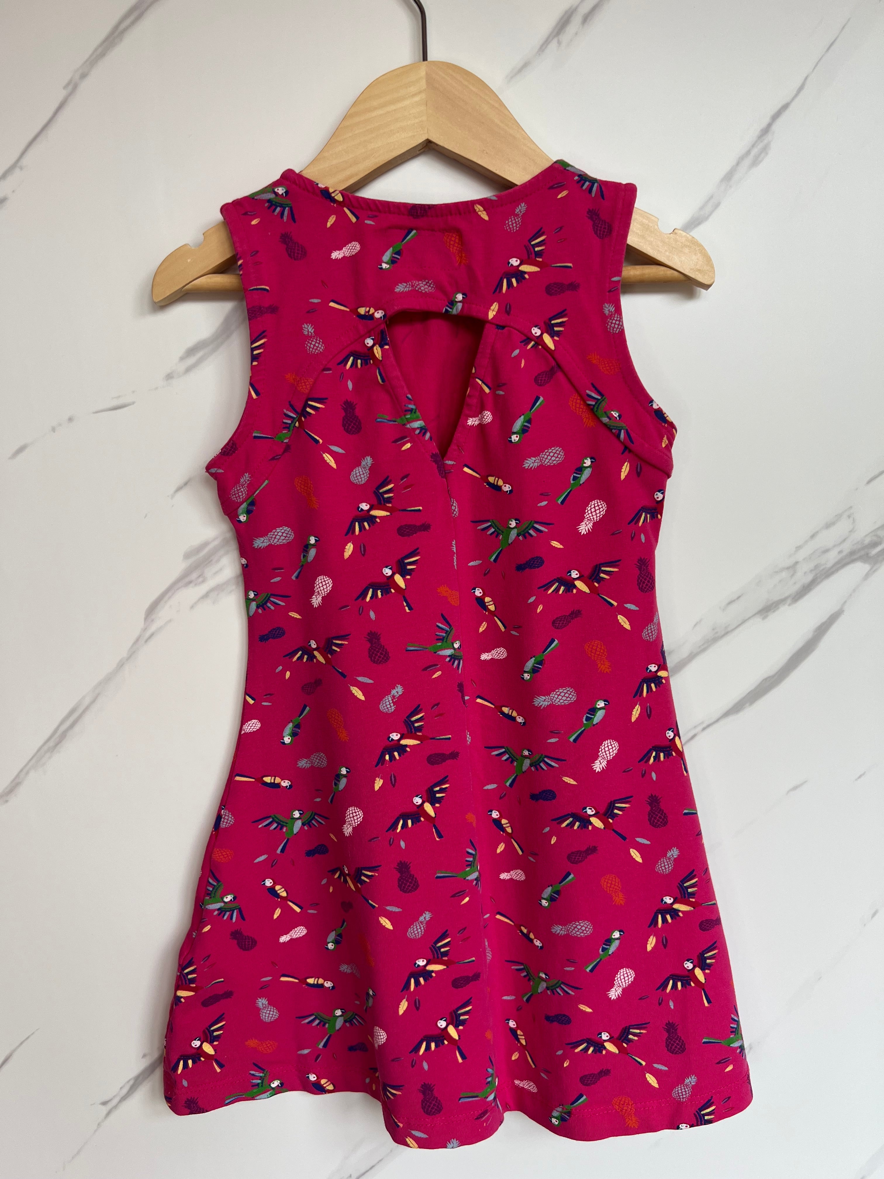 Mountain Warehouse Pink Tropical Birds Dress Age 3-4 Years