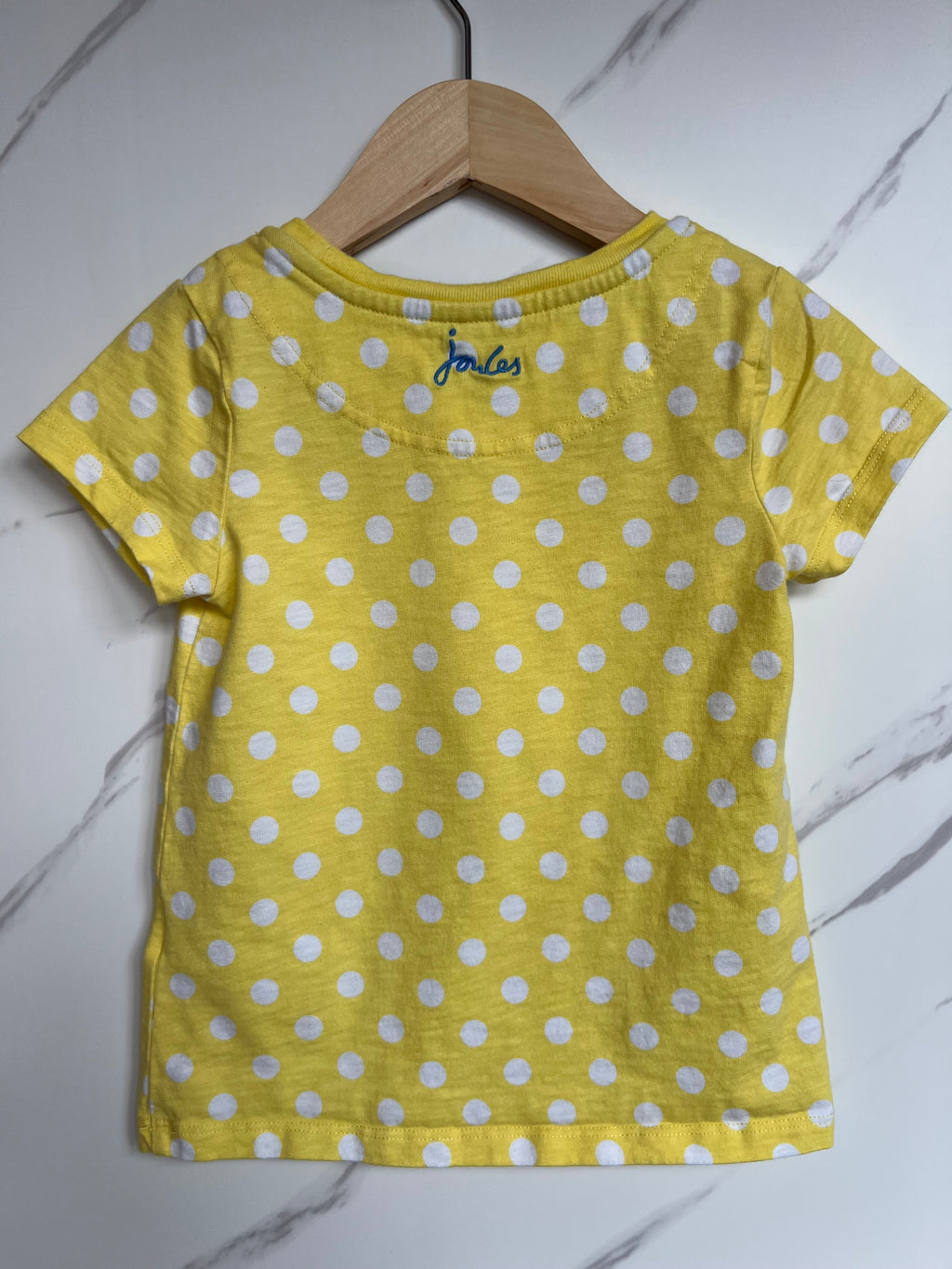 Joules Yellow Polka Dot T-Shirt Age 5 Years