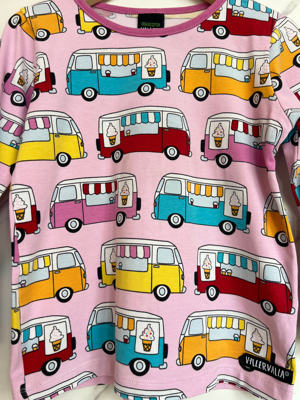 Villervalla Pink Campervan Long-Sleeved Top Age 3-4 Years