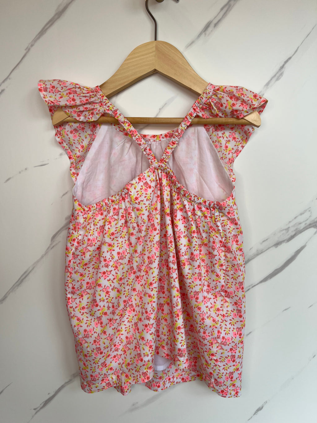 Boden Ditsy Pink/Yellow Lightweight Summer Top Age 5-6 Years
