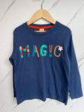 Frugi Navy "MAGIC" Long-Sleeved Top Age 5-6 Years