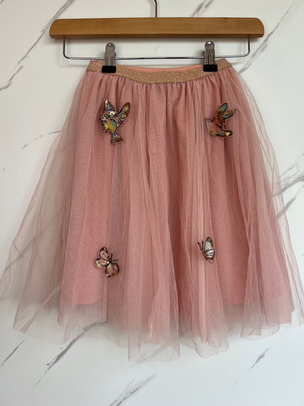 M&S Pink Butterfly Tutu Skirt Age 6-7 Years