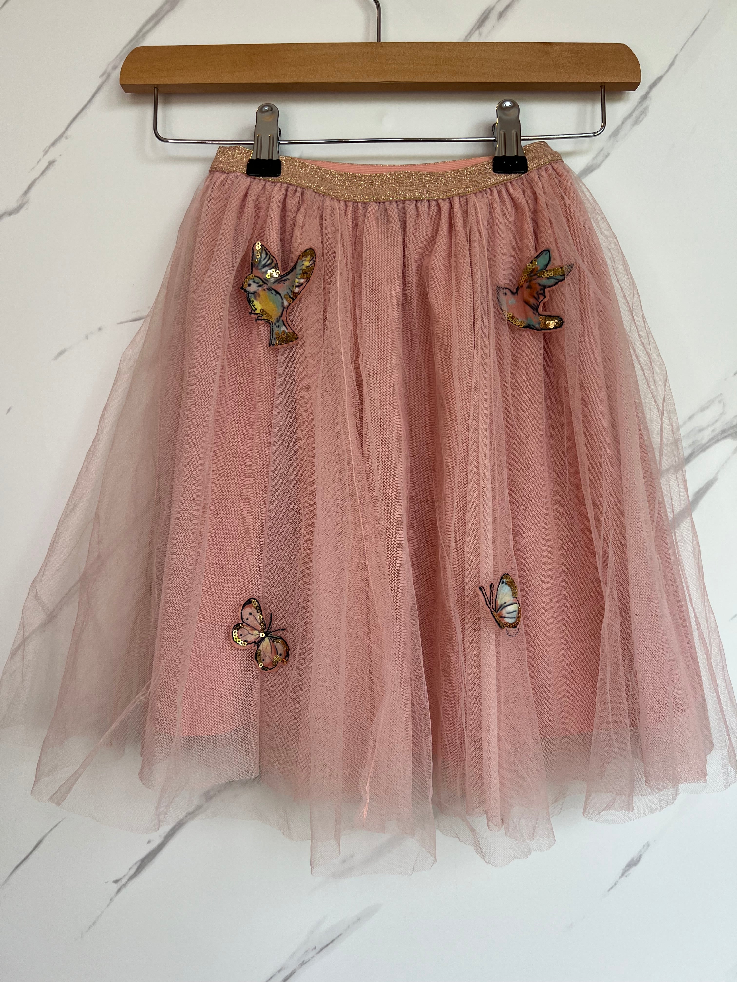 M&S Pink Butterfly Tutu Skirt Age 6-7 Years
