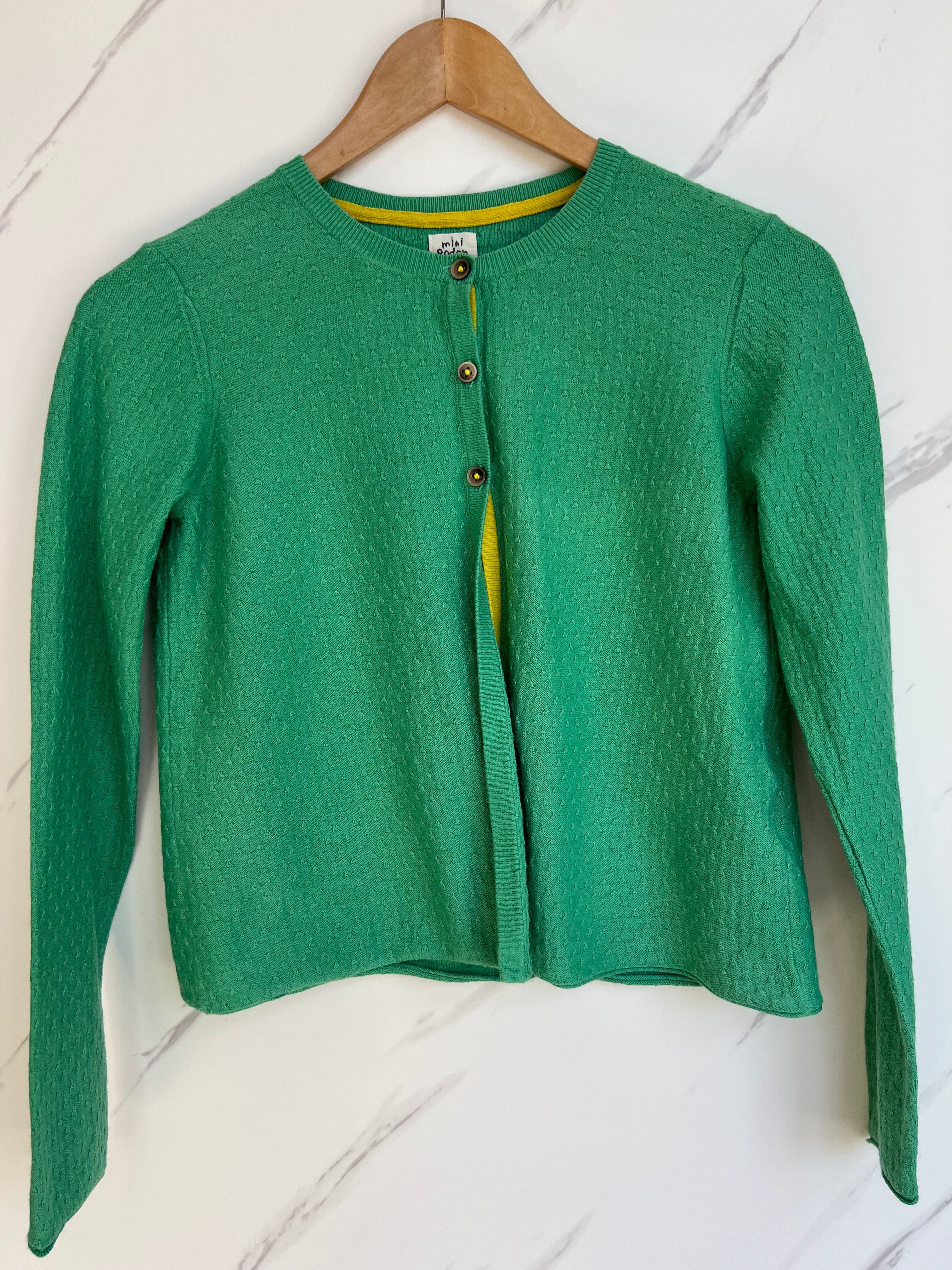 Boden Lightweight Green Cardigan Age 11-12 Years
