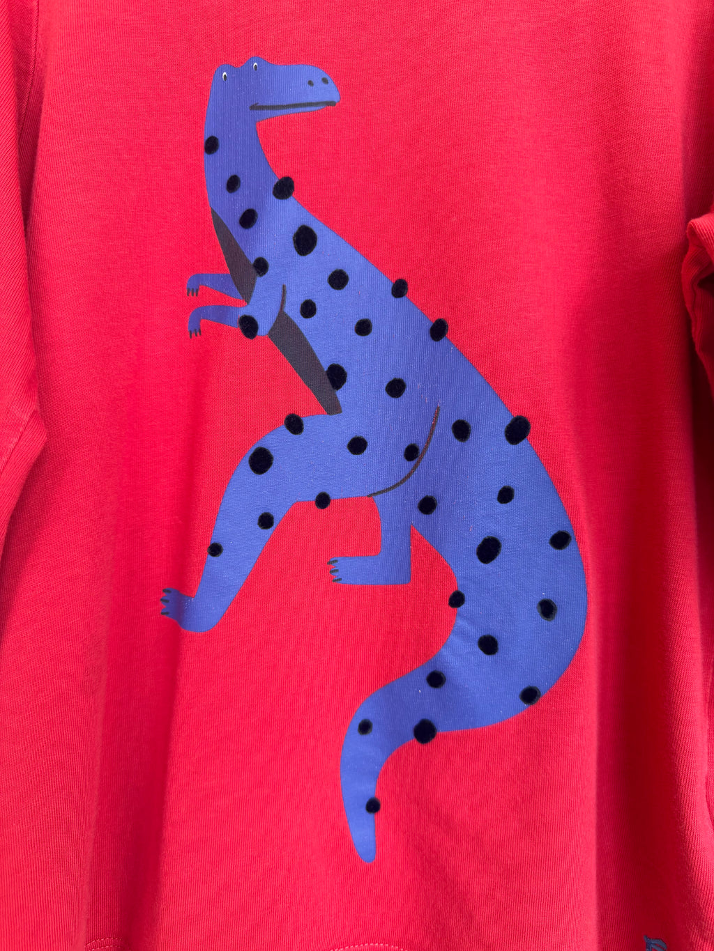 Joules Red Dino Long-Sleeved Top Age 7 Years