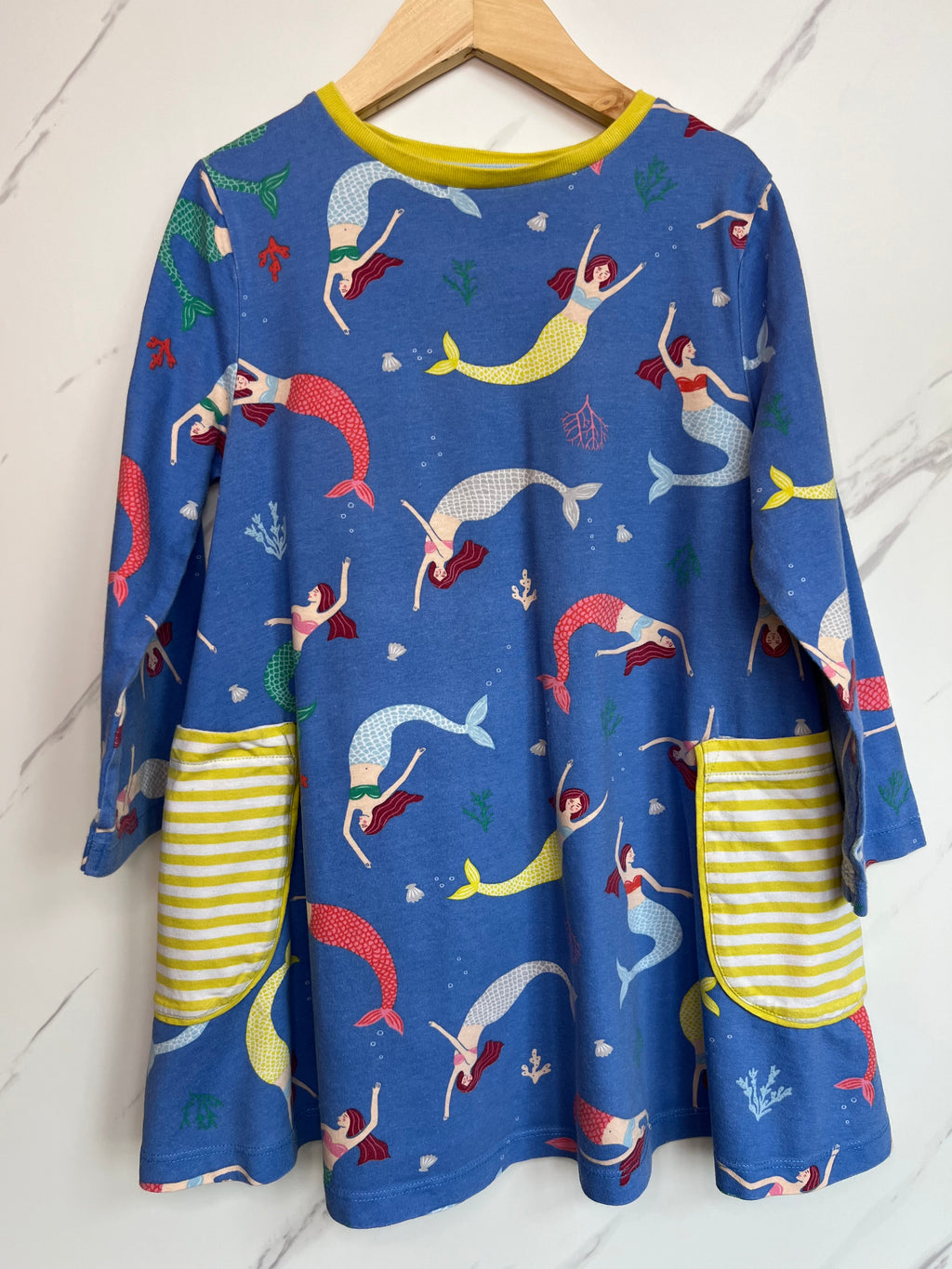 Boden Blue Mermaid Design Tunic Dress Age 9-10 Years