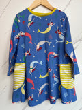Boden Blue Mermaid Design Tunic Dress Age 9-10 Years