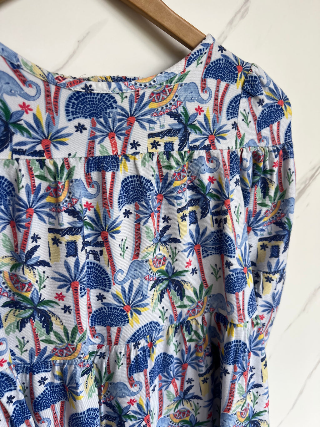 M&S Palm Trees & Elephants Dress Age 8-9 Years