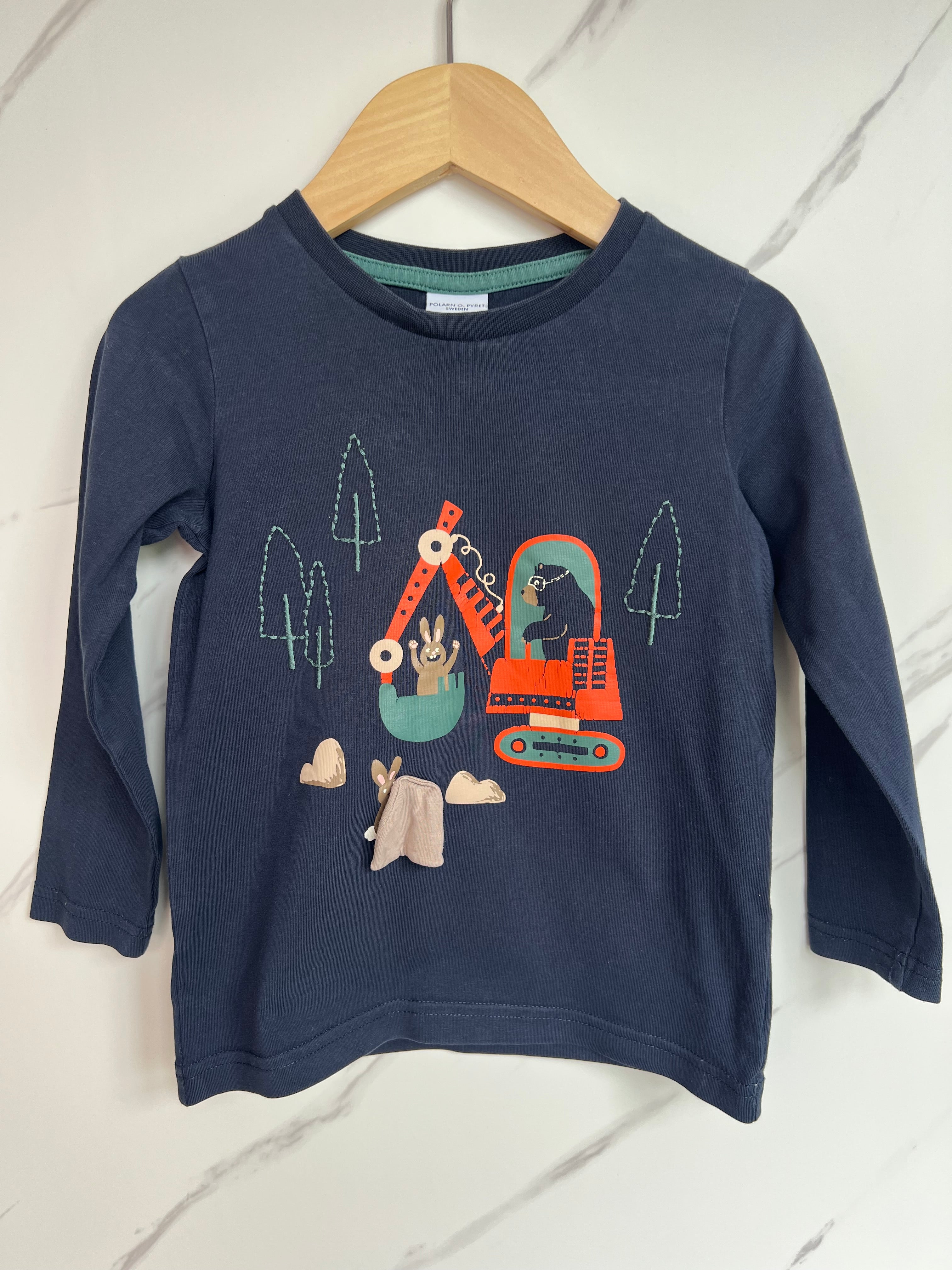 *Polarn O. Pyret Navy Digger Top Age 2-3 Years