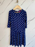 Joules Navy and White Spotted Jersey Dress Age 5-6 Years
