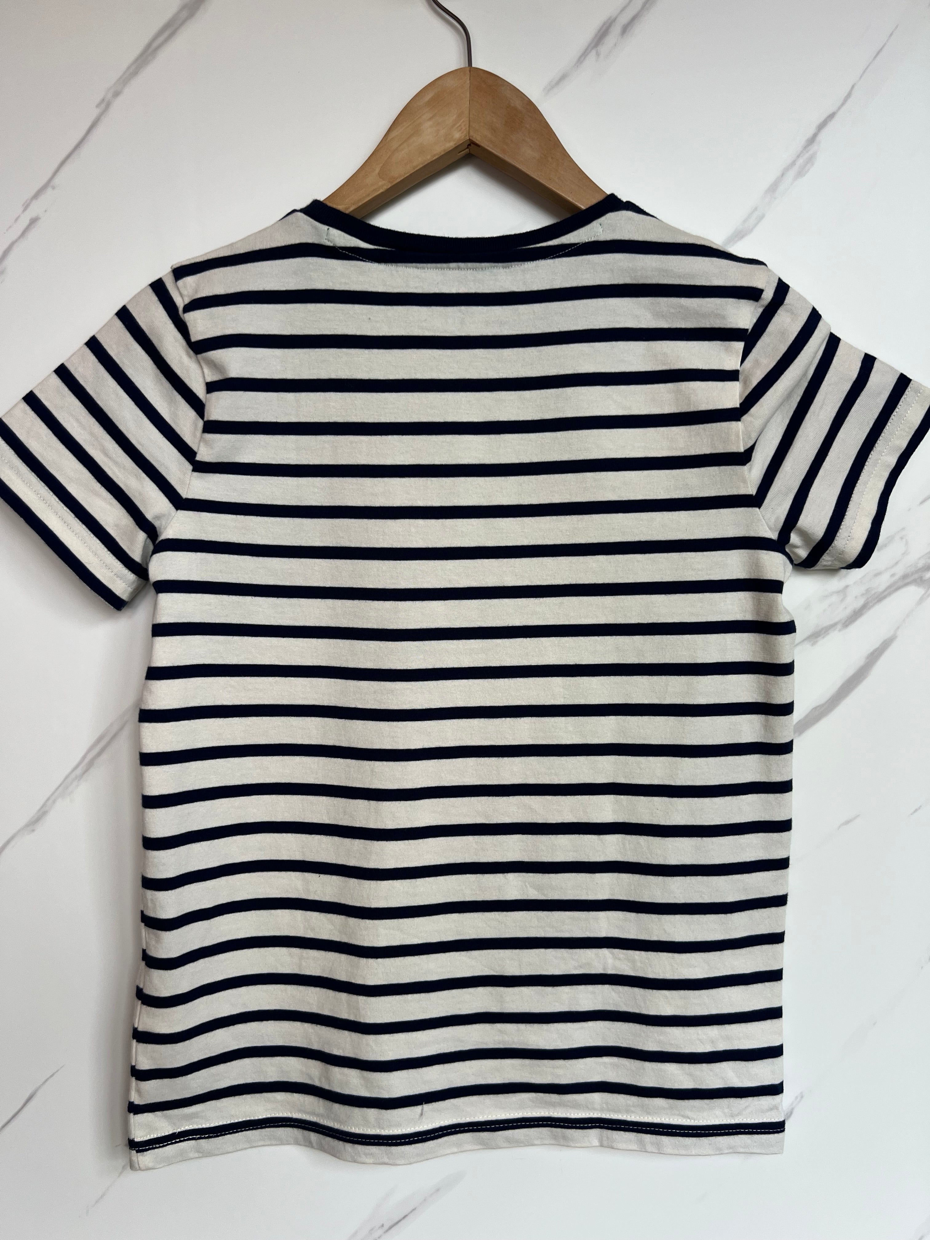 Boden Navy Striped Giraffe T-Shirt Age 8-9 Years