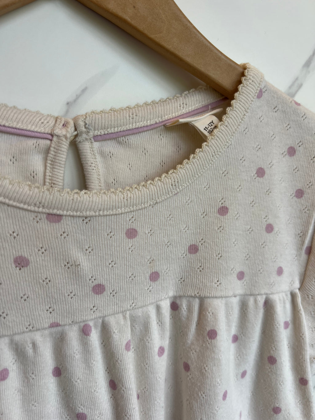 Boden Cream & Pink Pontelle Top Age 11-12 Years