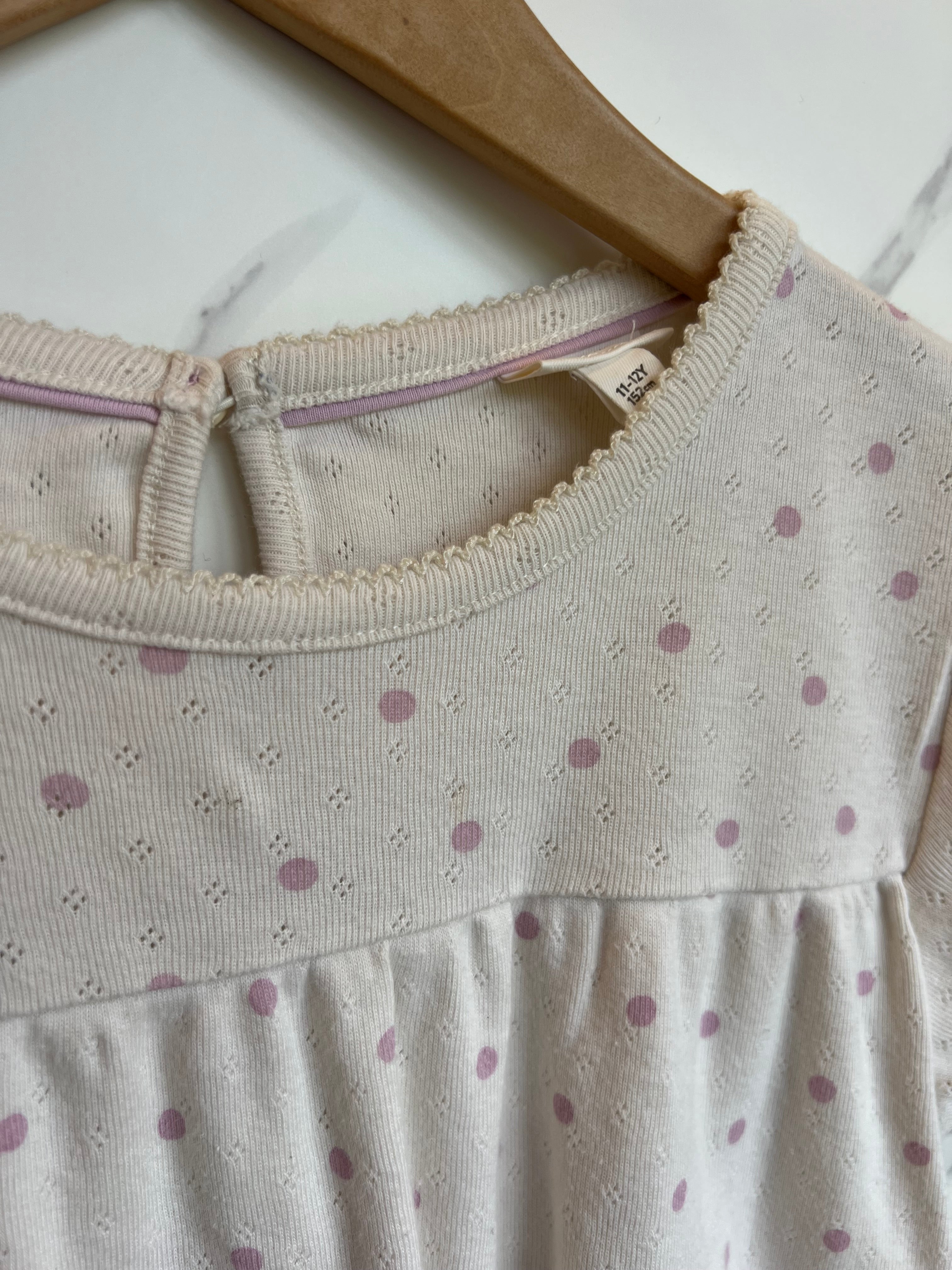 Boden Cream & Pink Pontelle Top Age 11-12 Years