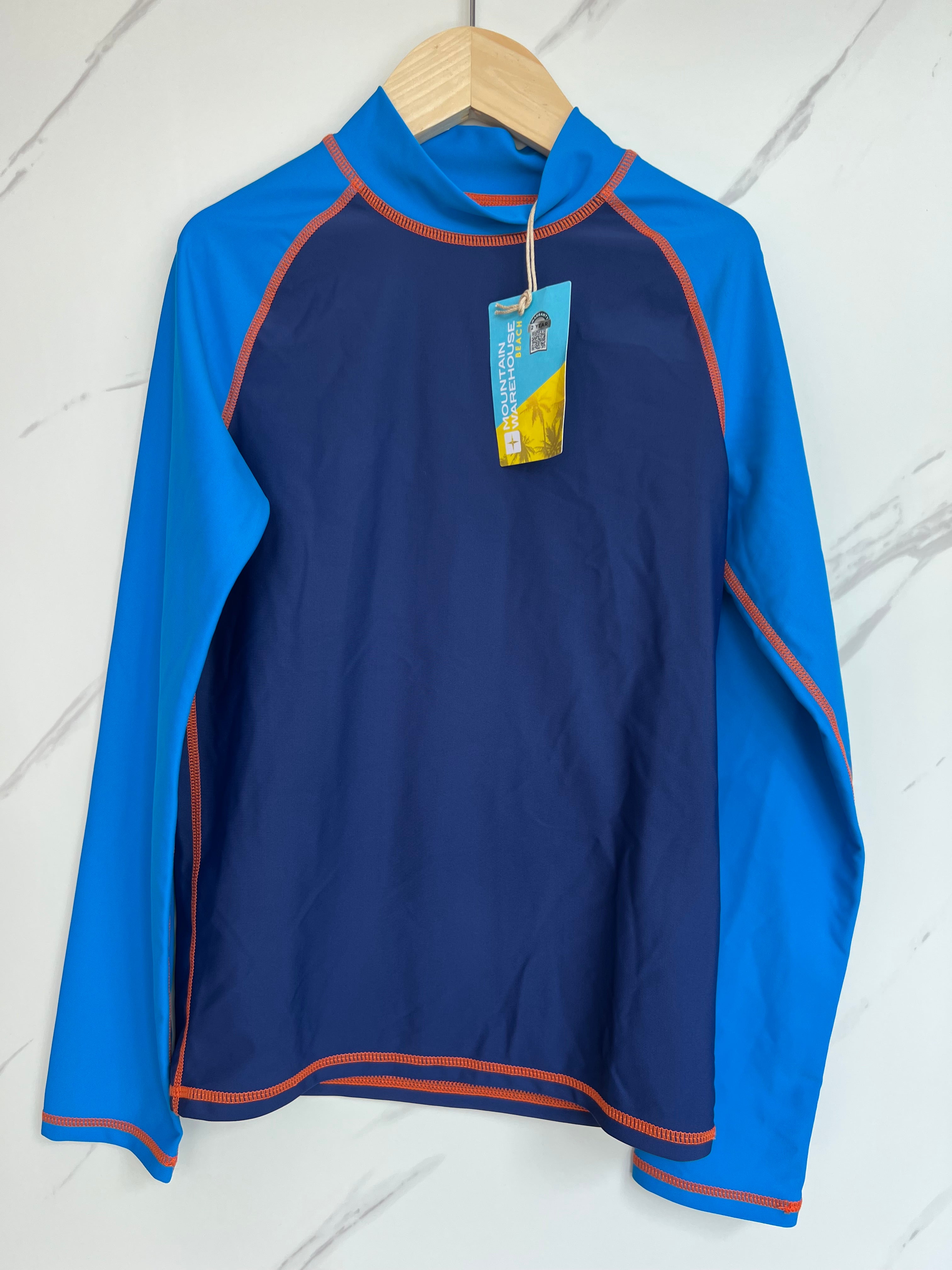 Mountain Warehouse Blue & Navy Rash Vest Age 9-10 Years