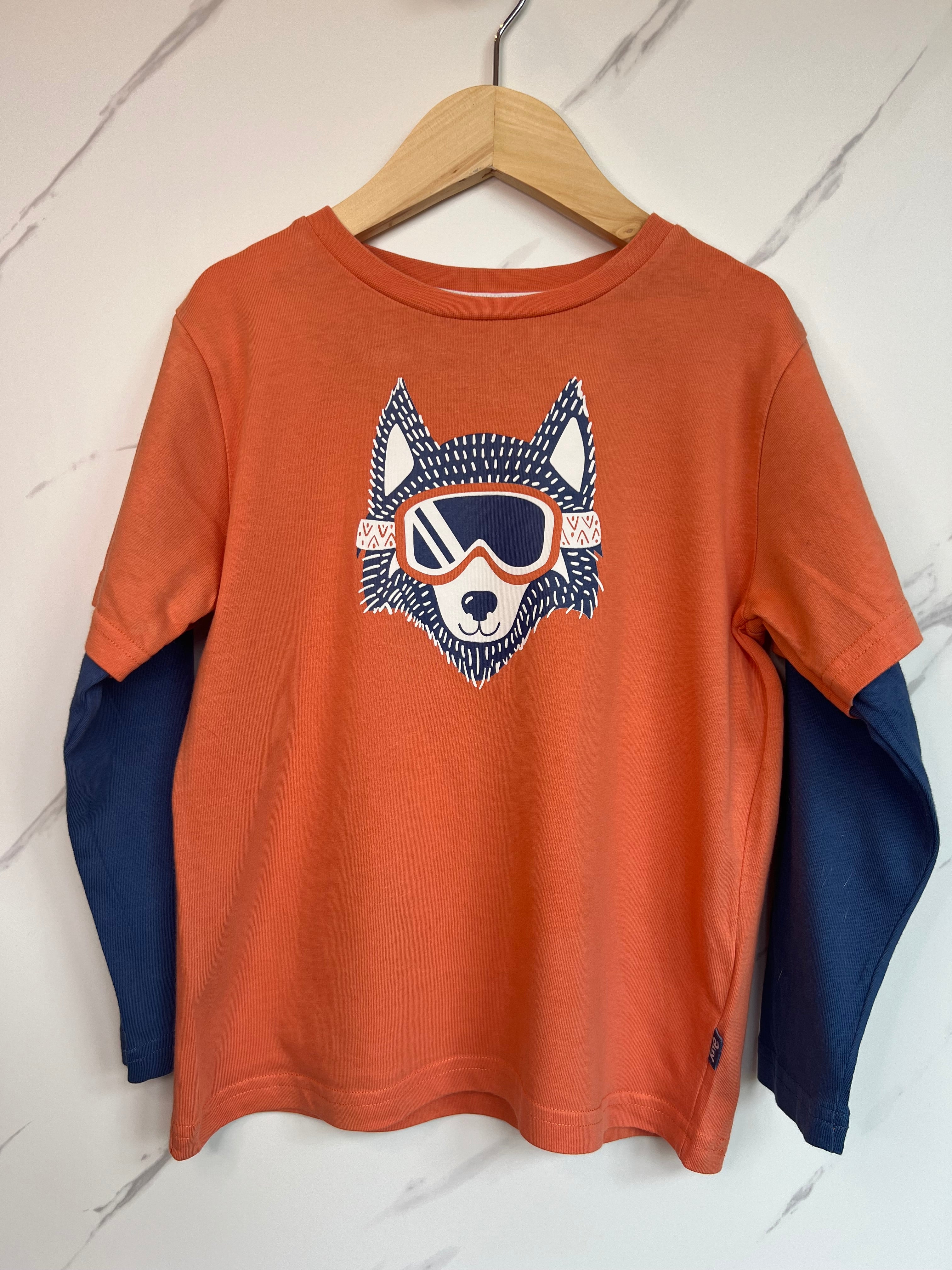 Kite Orange Ski Wolf Long-Sleeved Top Age 7 Years