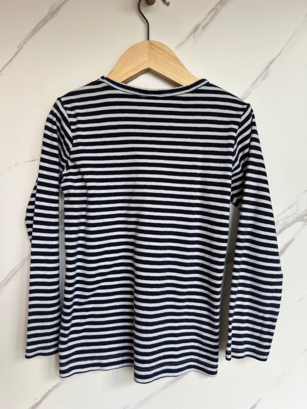 Frugi Navy & White Striped Pontelle Top Age 5-6 Years