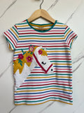 Frugi Rainbow Striped Horse T-Shirt Age 7-8 Years