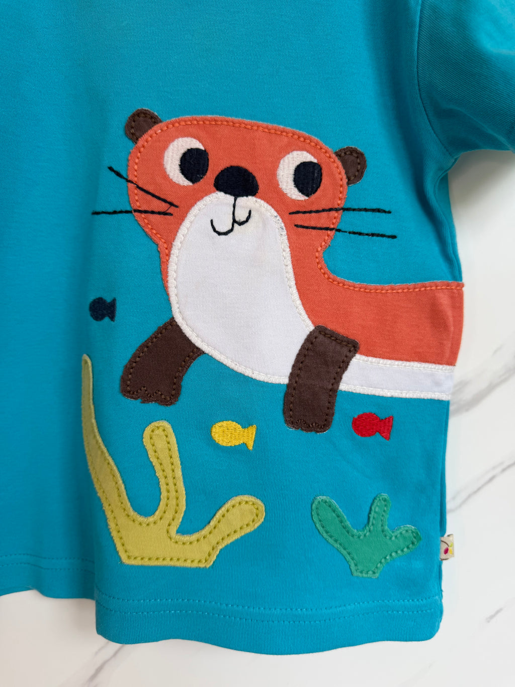 Frugi Blue Otter T-Shirt Age 18-24 Months