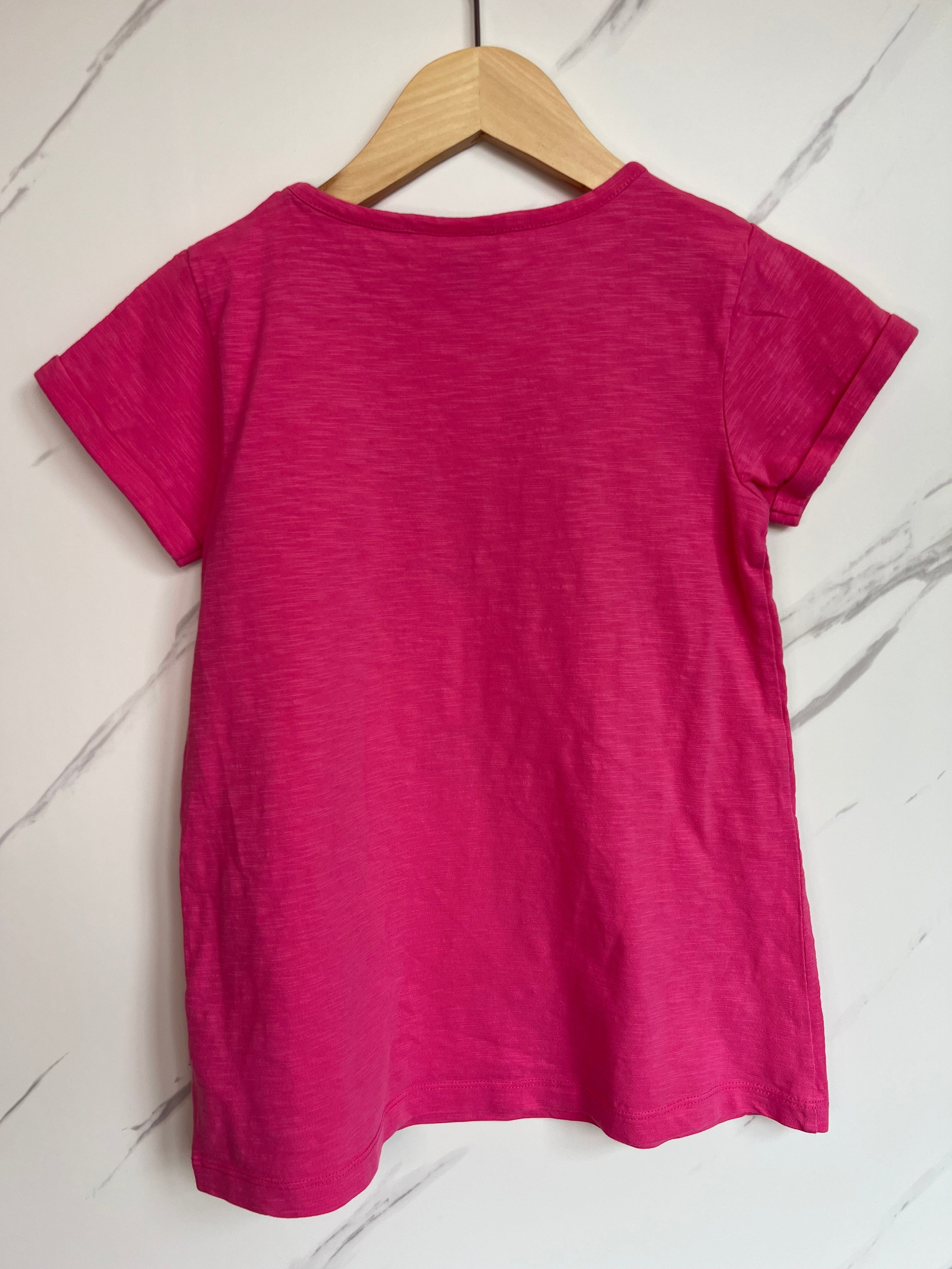 Frugi Pink Unicorn T-Shirt Age 6-7 Years
