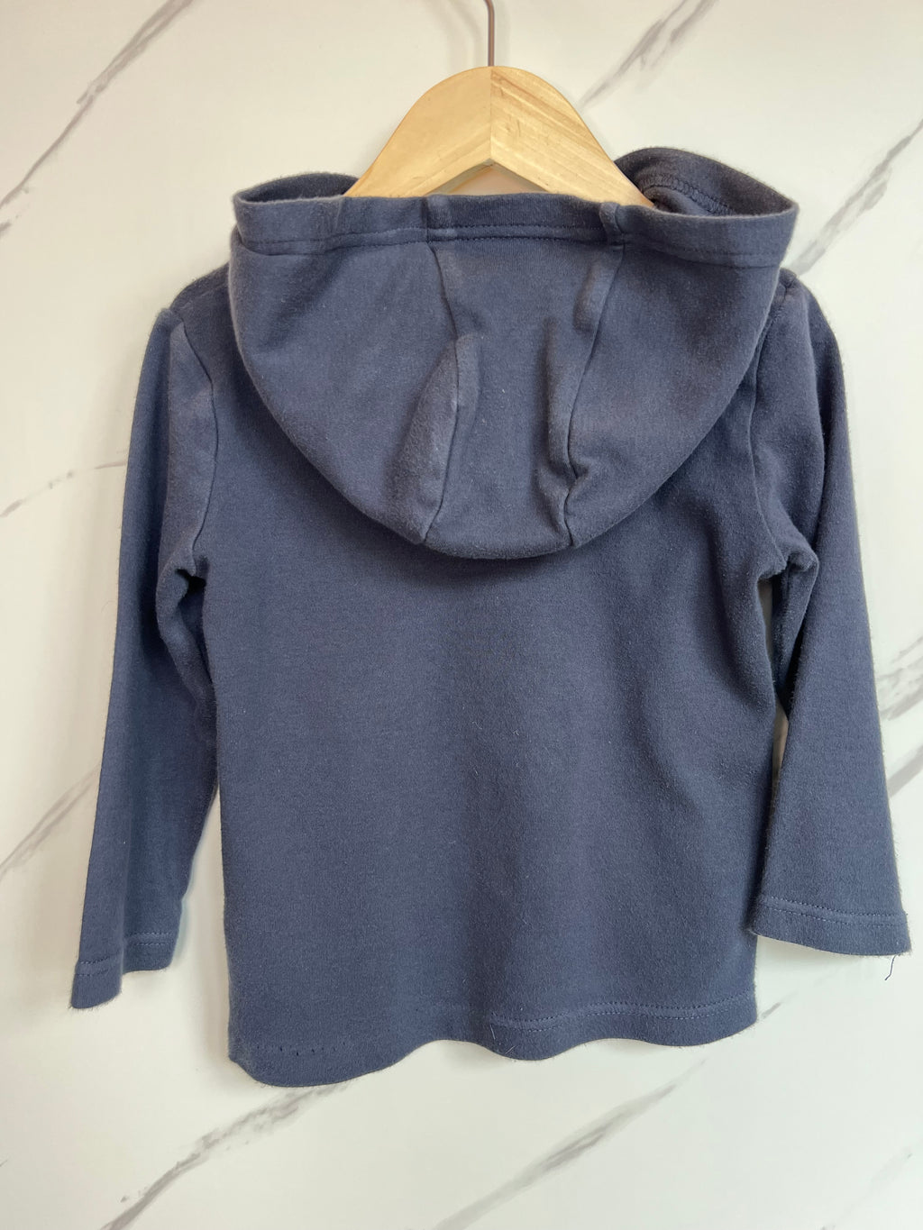 Frugi Navy Drum Kit Hooded Top Age 2-3 Years